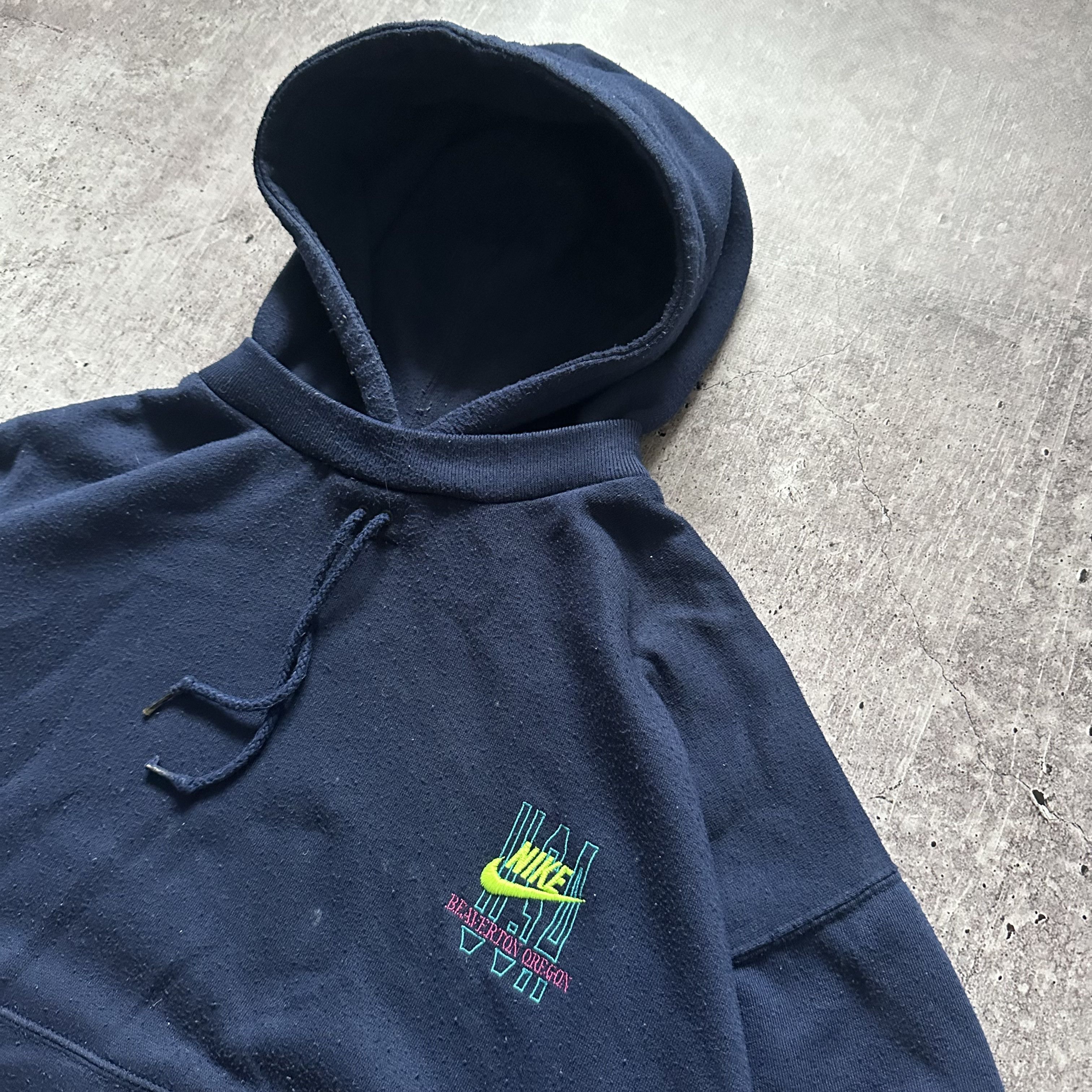 Nike × Vintage Nike 80s VIntage Boxy Baggy Hoodie / Sweatshirt Style Size US S / EU 44-46 / 1 - 2 Thumbnail