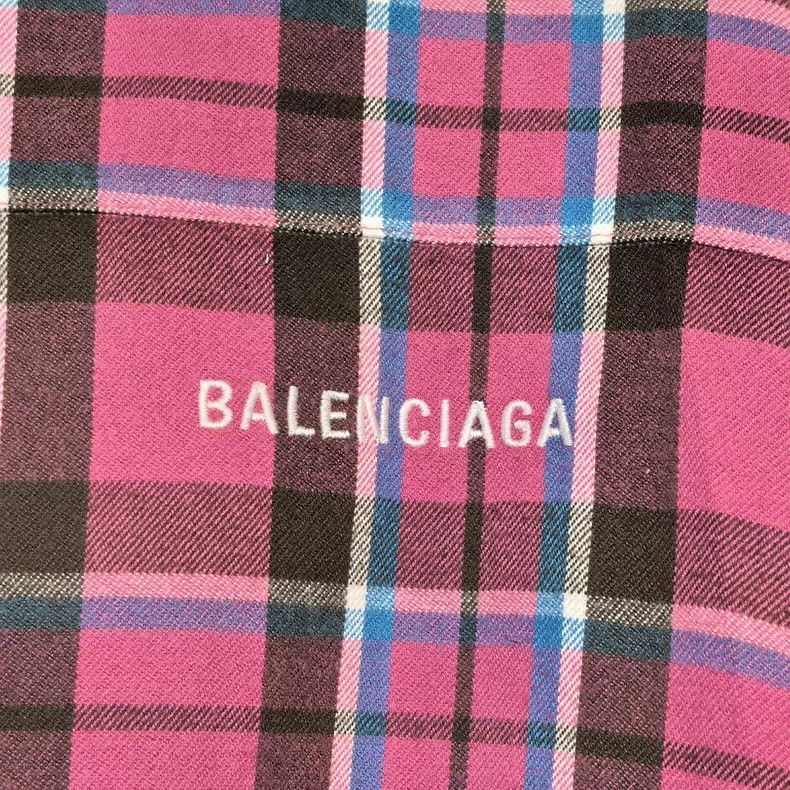 Balenciaga Balenciaga Pink Checkered Collar Double B Coat-2506 Size US XS / EU 42 / 0 - 3 Thumbnail