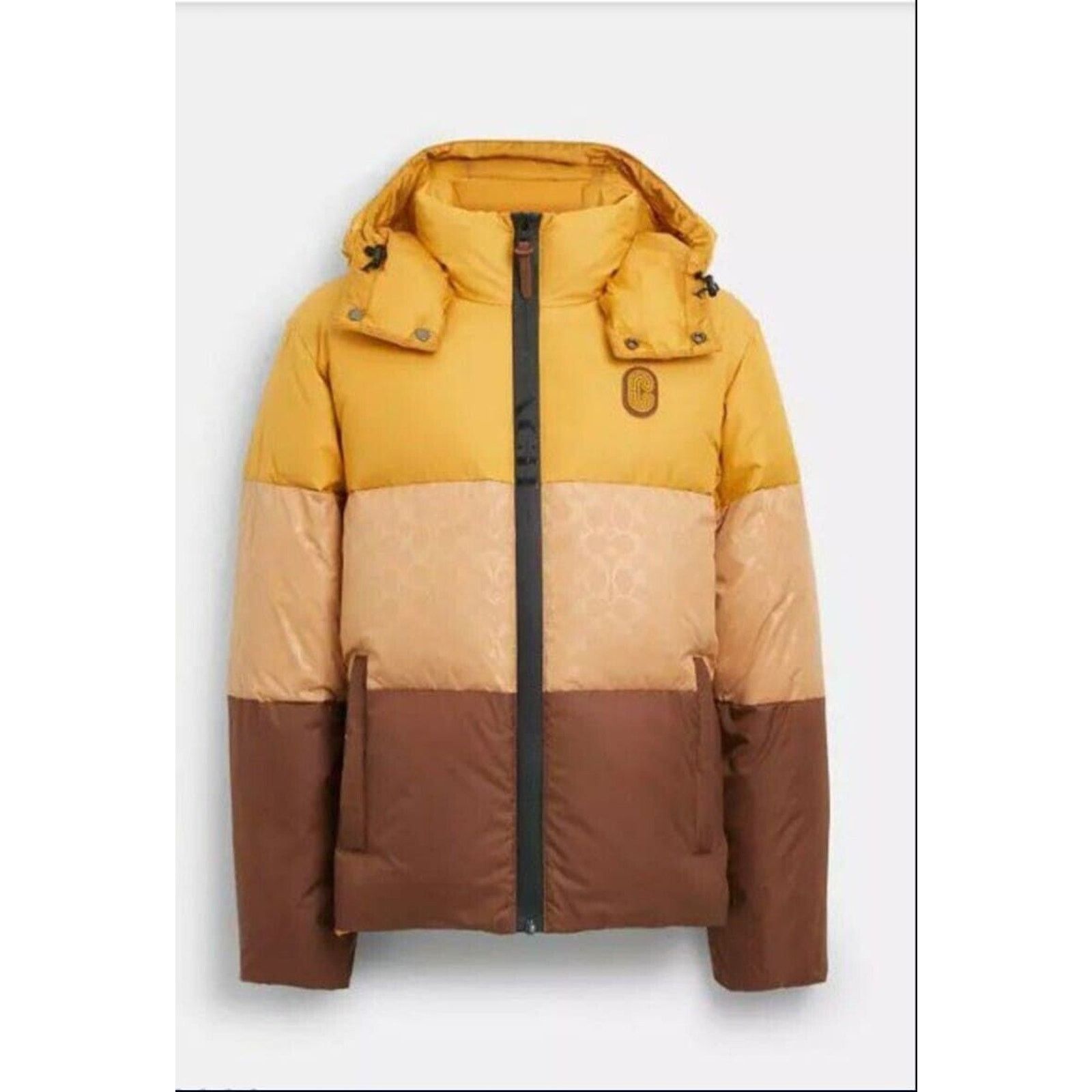 Coach Coach Men's Colorblock Down Jacket Yellow Multi Size XL $650 Size US XL / EU 56 / 4 - 1 Thumbnail