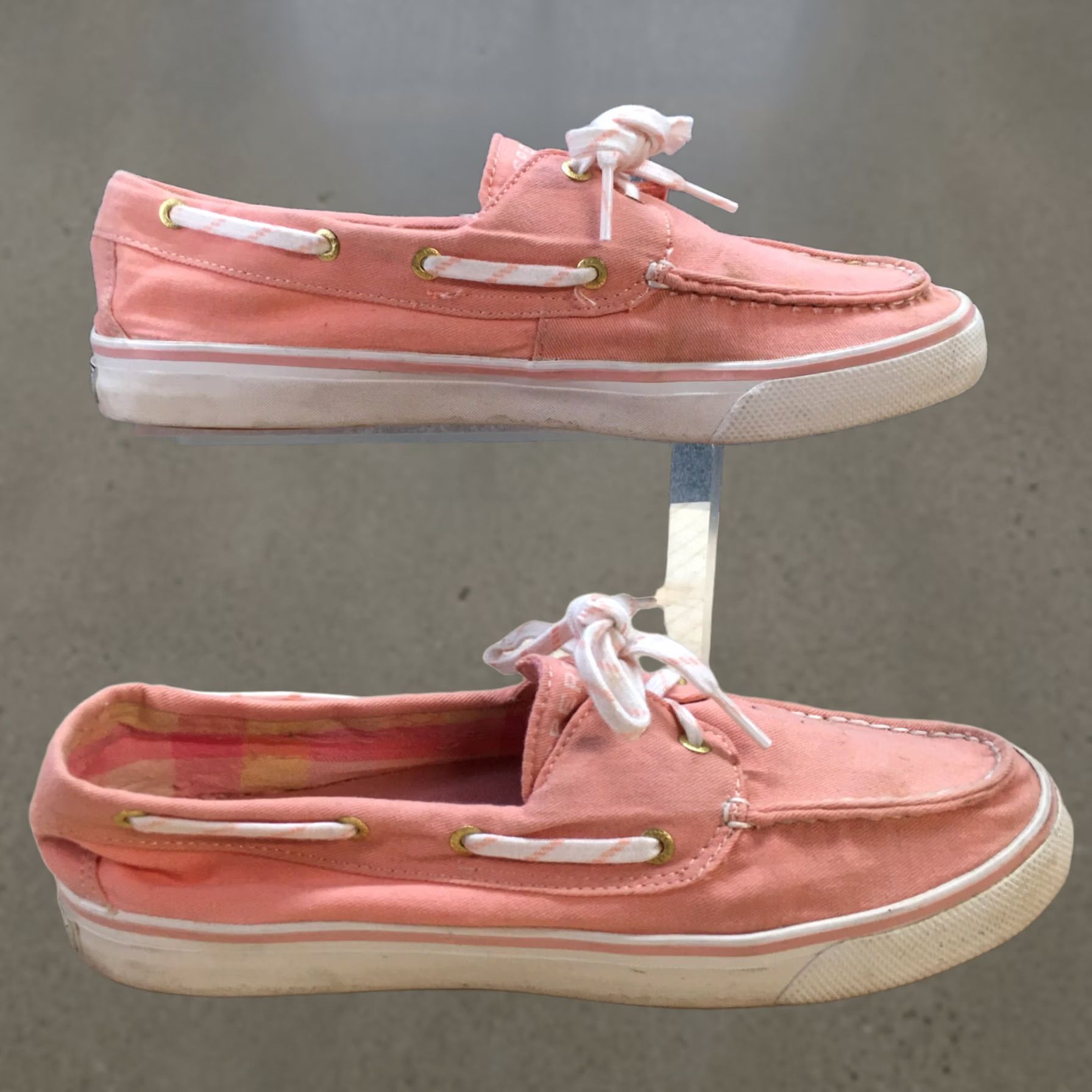 Sperry Sperry Shoes Womens 9.5 M Top Sider Two Eye Moc Boat Pink Fabric Casual Flats - Sperry - Flat - Women - Pink - 9.5M Size L / US 10 / IT 46 - 1 Thumbnail