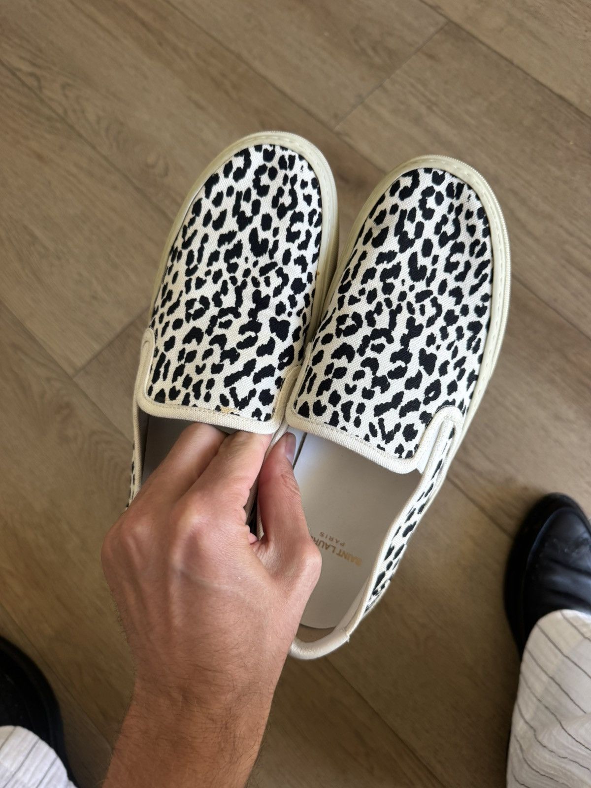 Saint Laurent Paris Hedi era Babycat Slip Ons Size US 8 / EU 41 - 7 Thumbnail
