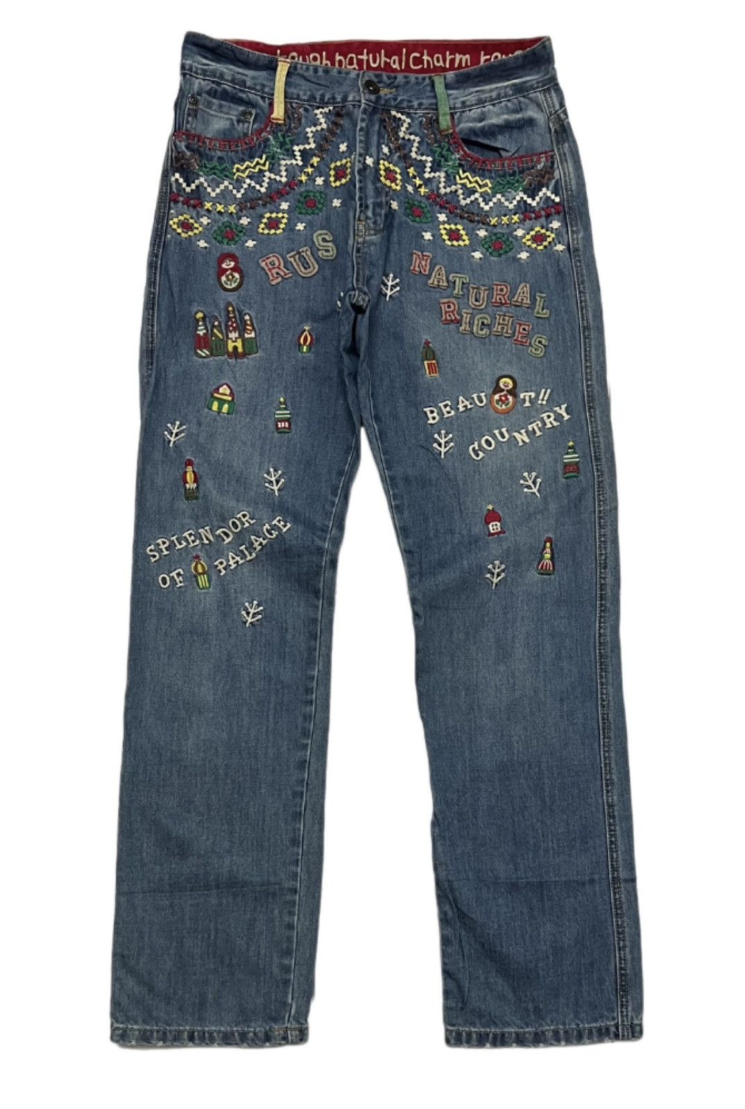 Japanese Brand ROUGH Rare Design Denim Pant Size US 30 / EU 46 - 2 Thumbnail