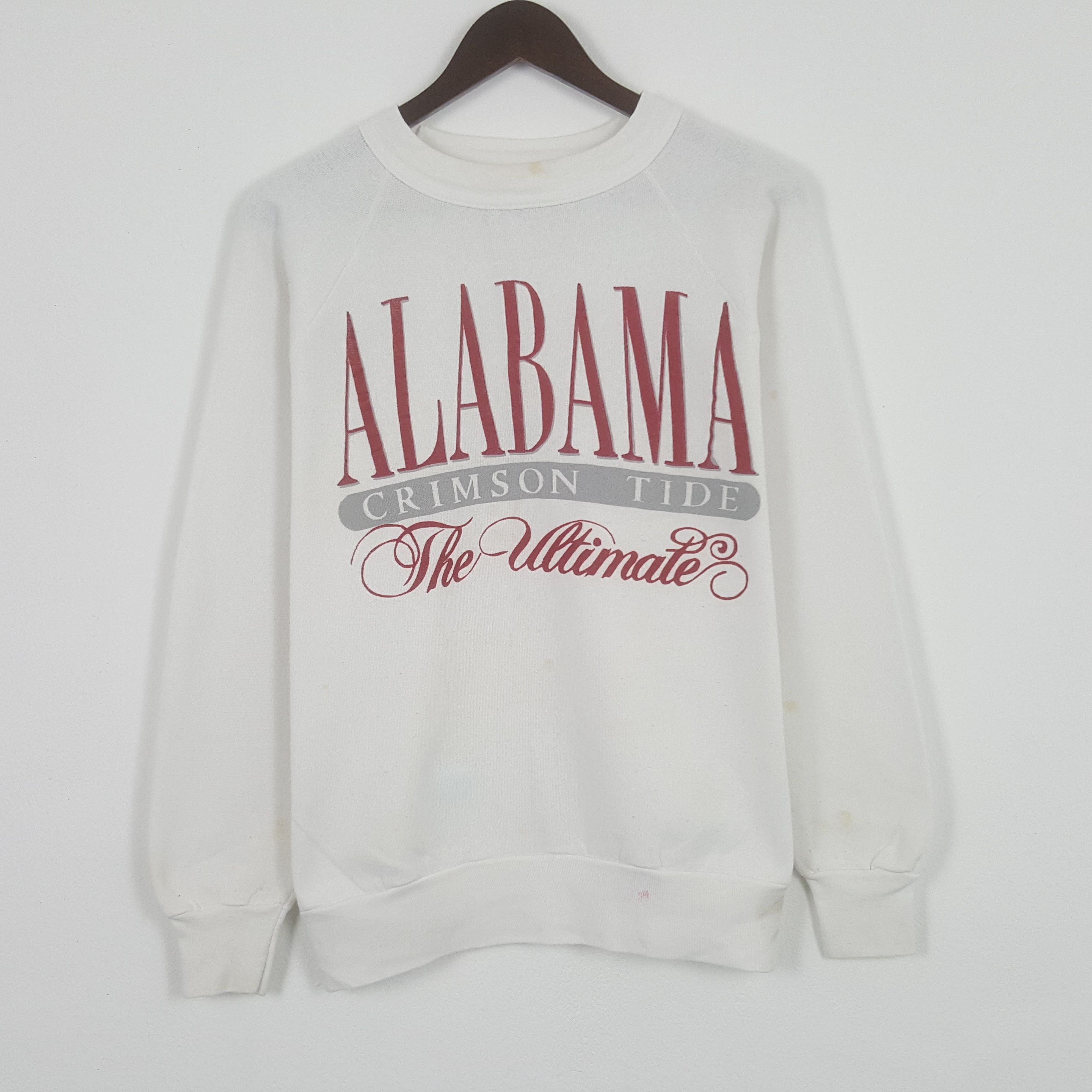 image of Vintage Alabama Sweatshirt in White, Men's (Size Large)