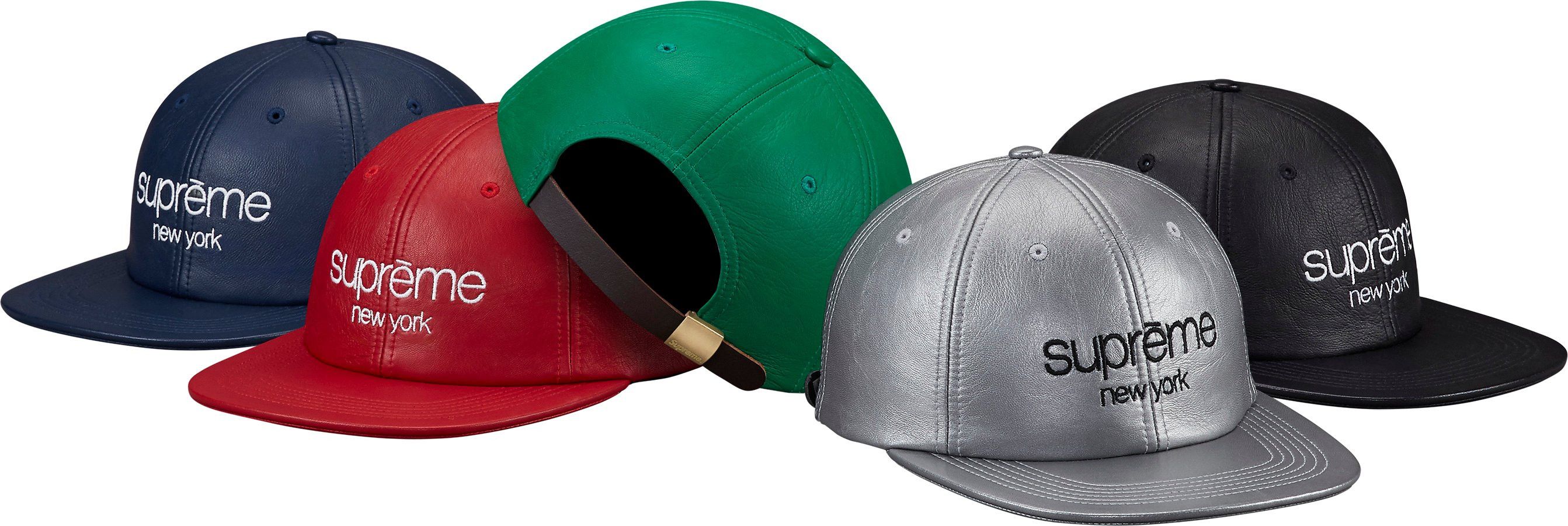 Supreme Supreme Classic 6-Panel Leather Hat Cap Strap Adjustable Size ONE SIZE - 18 Thumbnail