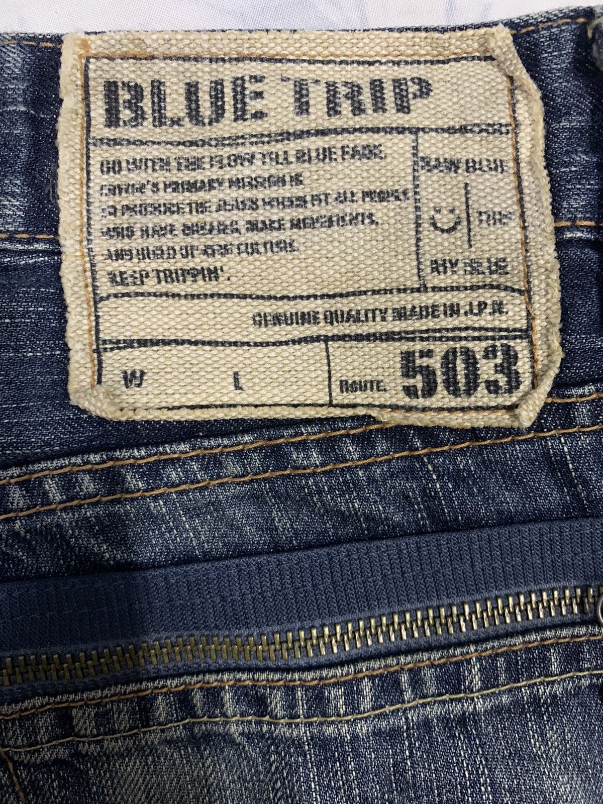 Edwin Vintage Edwin 503 BlueTrip Distressed Jeans Made in Japan Size US 31 - 14 Thumbnail