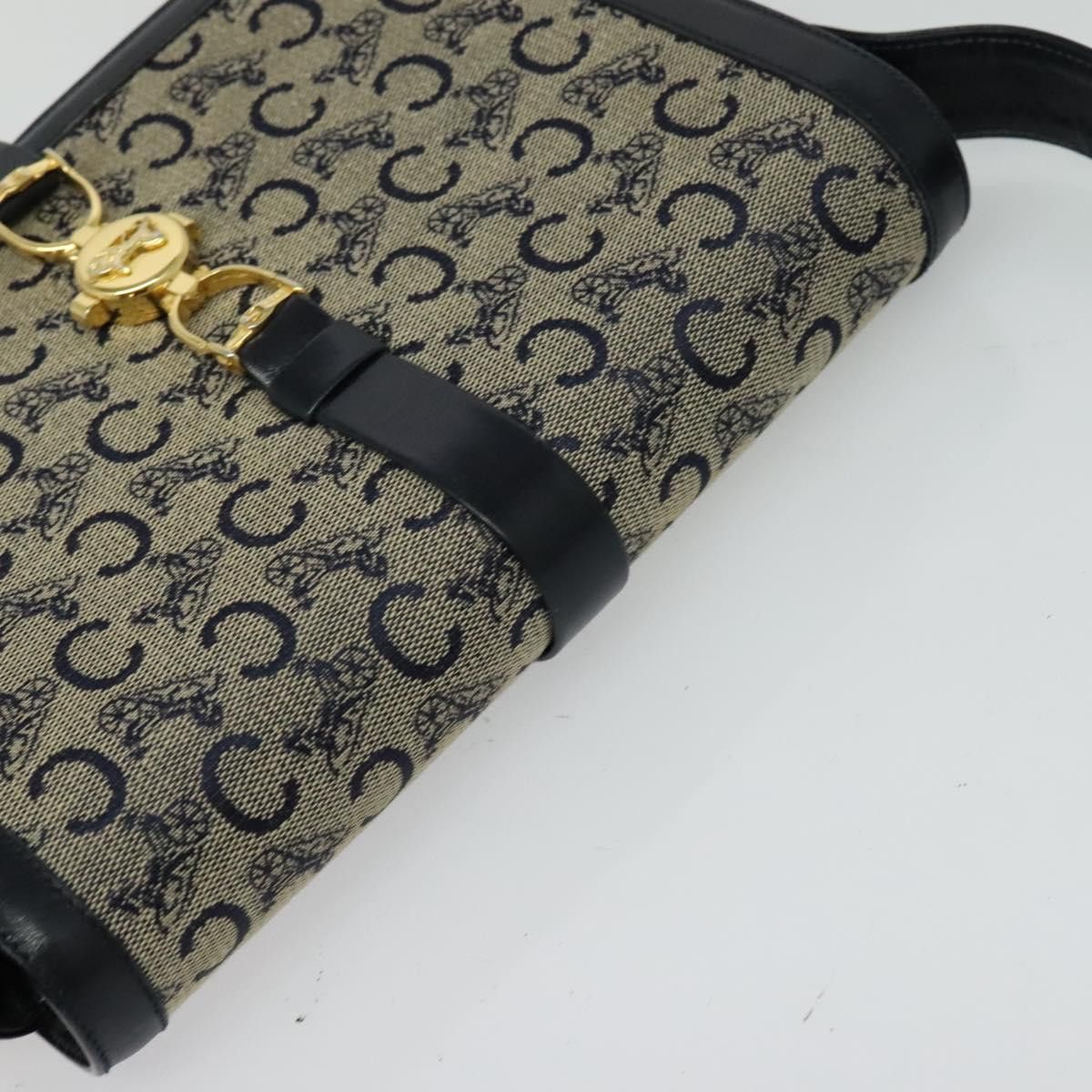 Celine CELINE C Sulky Shoulder Bag Canvas Navy Gold Size ONE SIZE - 6 Thumbnail