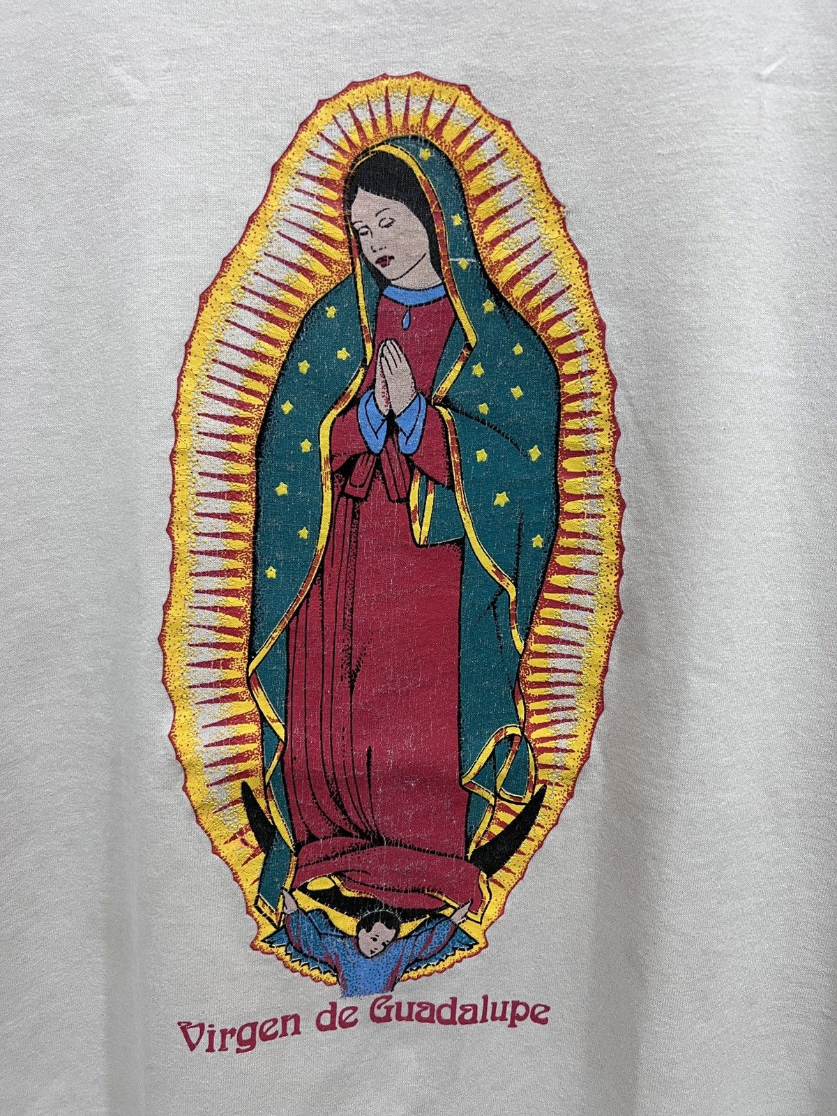 Vintage Vintage 90s Mary, mother of Jesus God Bible Holy Tee Size US XL / EU 56 / 4 - 2 Thumbnail