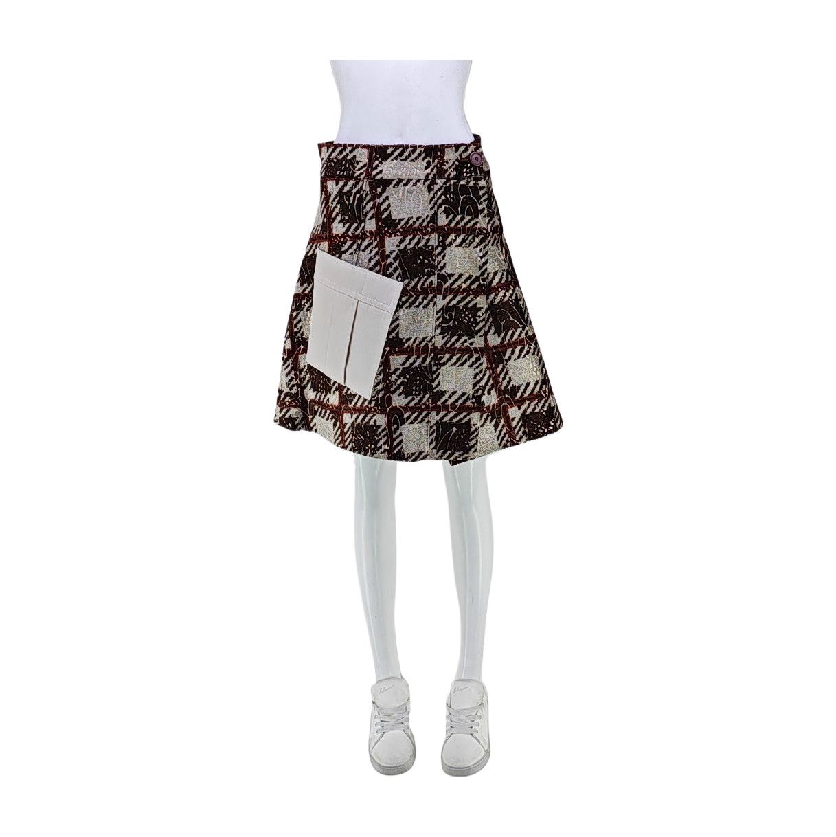 Louis Vuitton Louis Vuitton Checkered Pattern Mini Skirt Size 40 Size 28" / US 6 / IT 42 - 1 Thumbnail