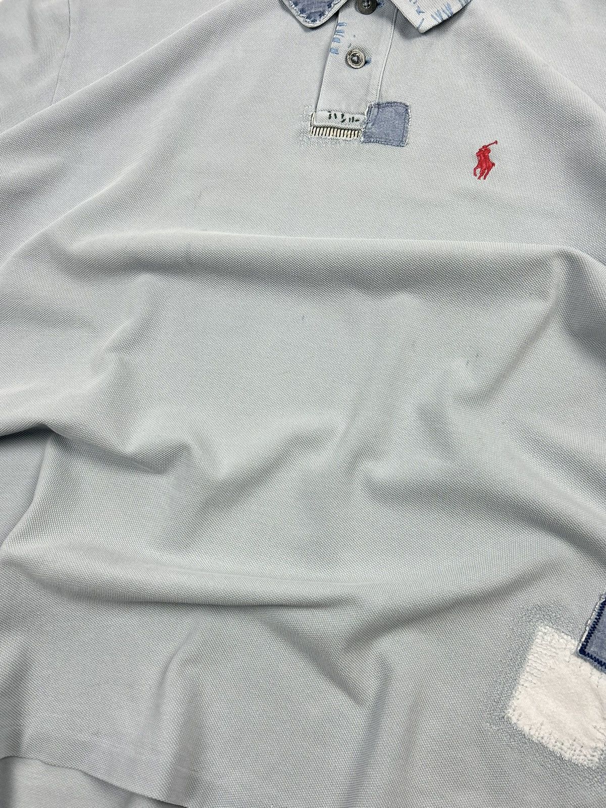 Polo Ralph Lauren Ralph Lauren Polo Shirt Distressed Patchwork Paint Splatter Size US XL / EU 56 / 4 - 7 Thumbnail