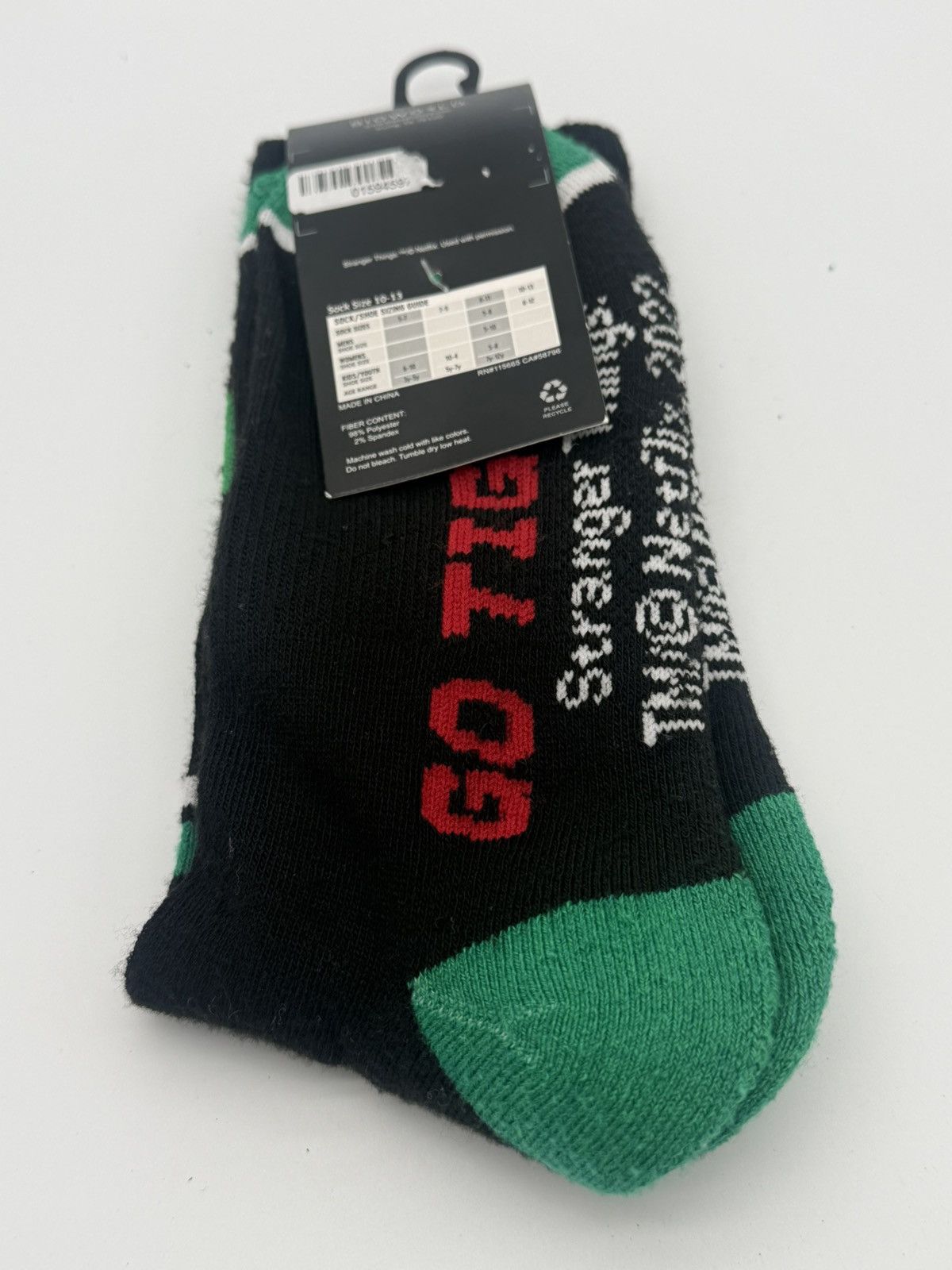Other Netflix Stranger Things Hawkins High Tigers Crew Socks Size ONE SIZE - 3 Thumbnail