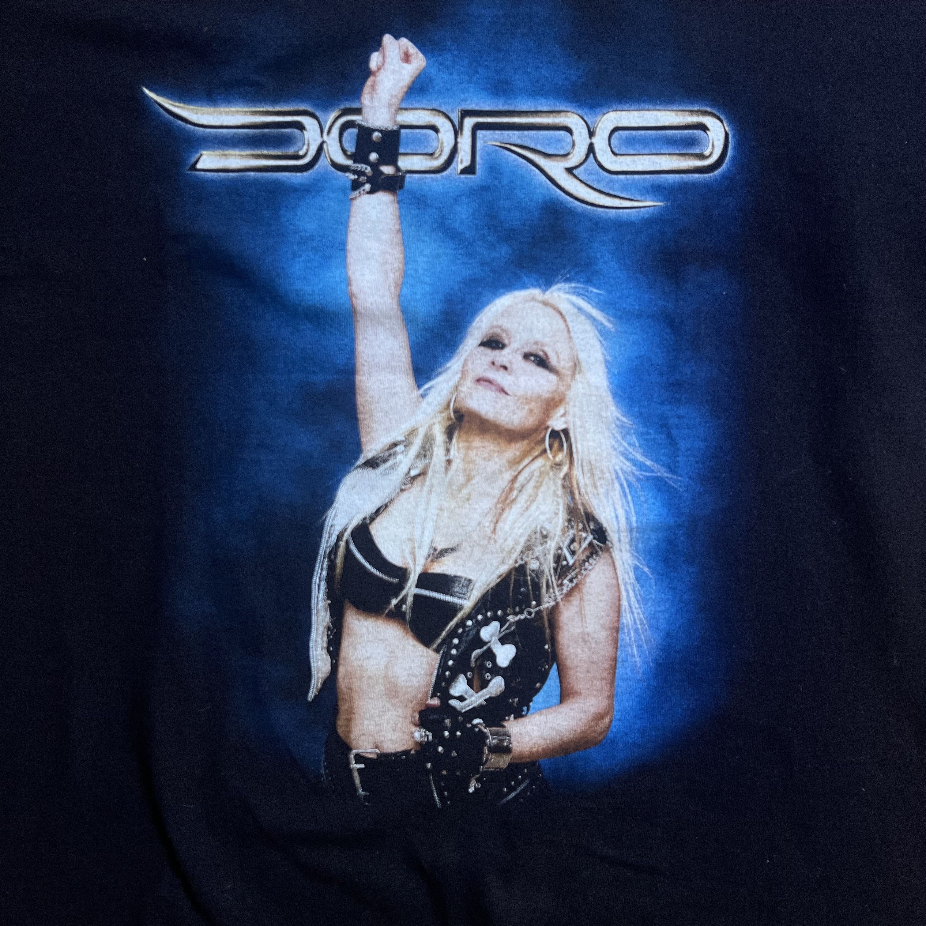 Band Tees Vintage Y2K Doro Raise Your Fist Tour T-Shirt Blue Size XL Size US XXL / EU 58 / 5 - 4 Thumbnail