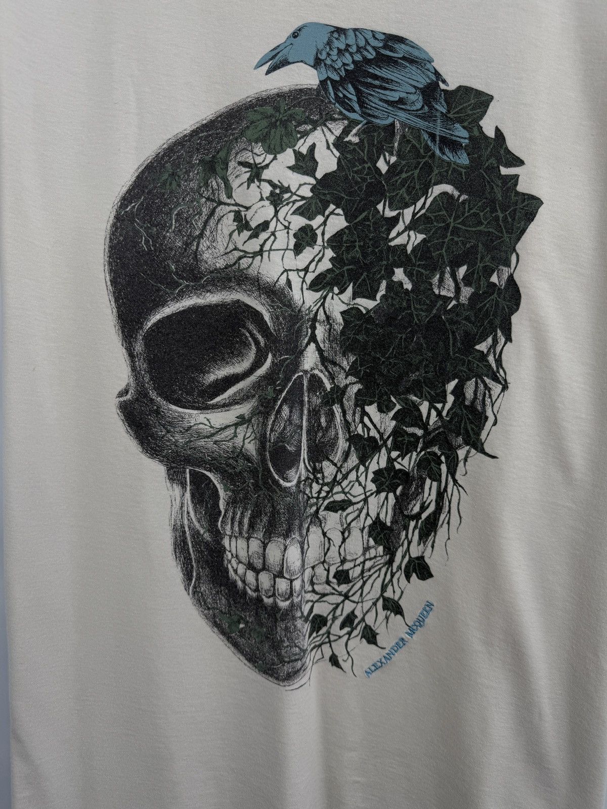 Alexander McQueen 🇮🇹 Alexander McQueen Skull Crow T-Shirt Made in Italy Rare Size US L / EU 52-54 / 3 - 4 Thumbnail