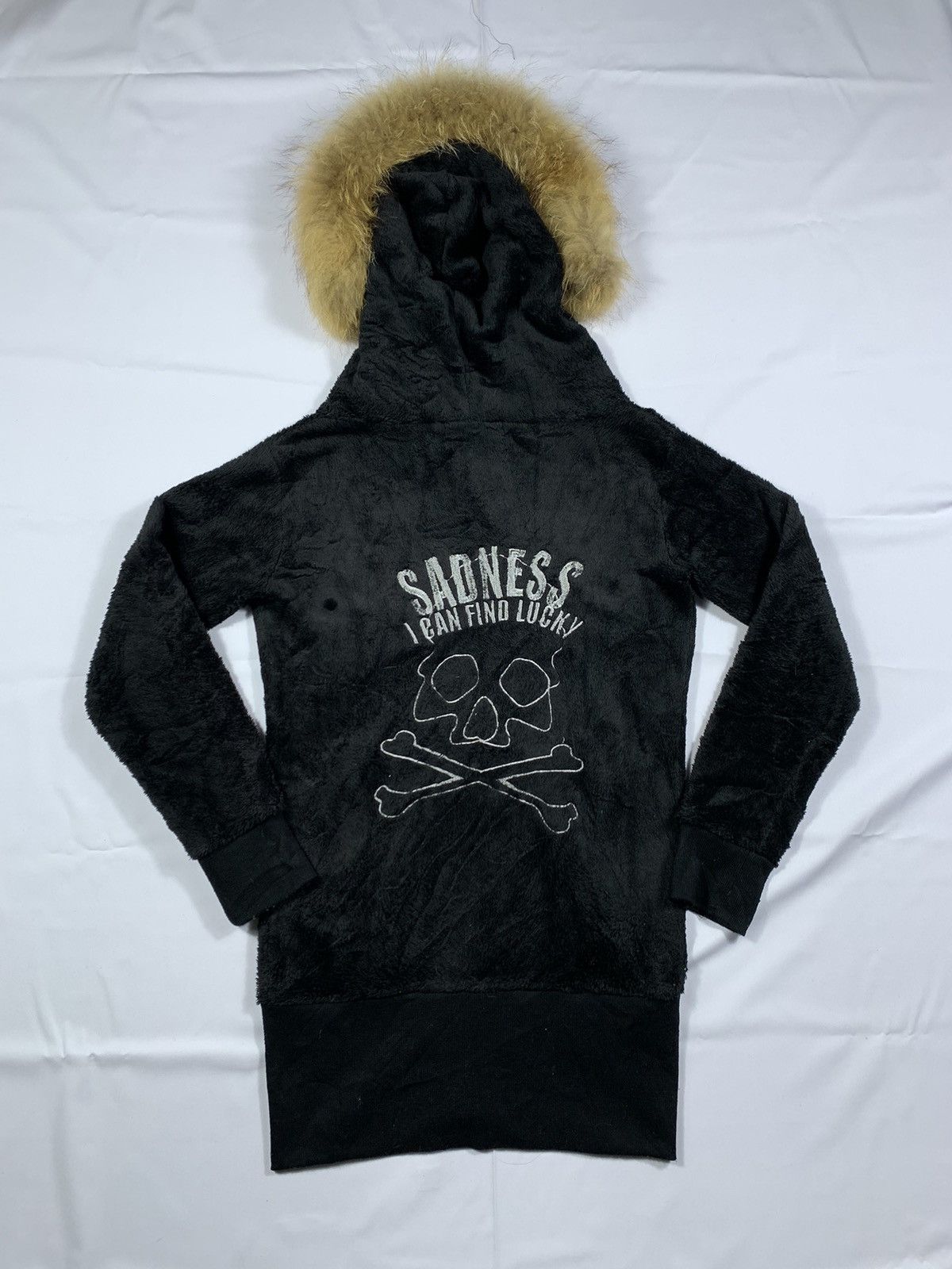 If Six Was Nine × Japanese Brand × Le Grande Bleu (L.G.B.) CRAZY FAUX FUR ZIPPER HOODIE SKULL LGB STYLE Size US M / EU 48-50 / 2 - 2 Thumbnail