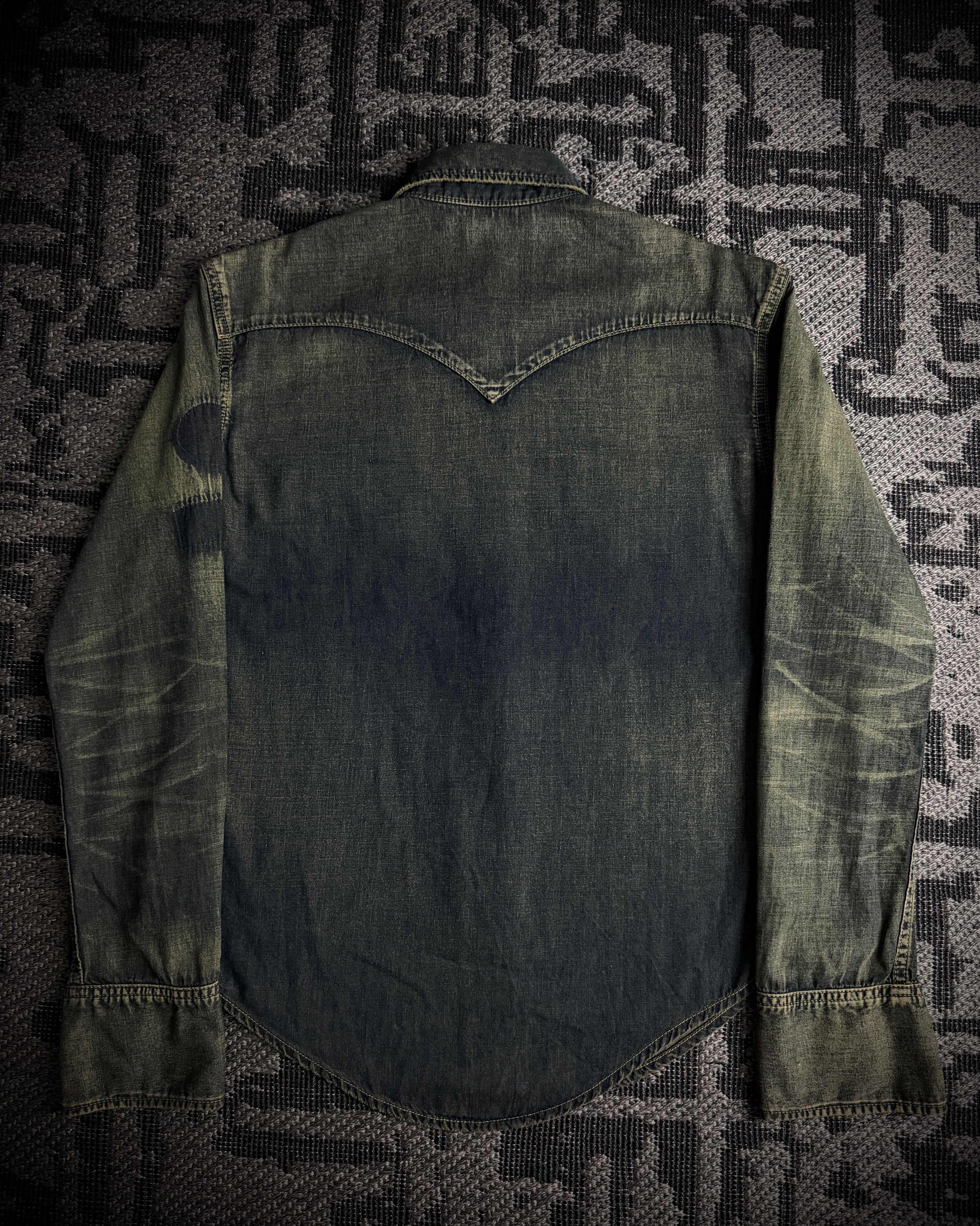 Japanese Brand LED RECHWE Vintage Washed Western Shirt Size US L / EU 52-54 / 3 - 7 Thumbnail