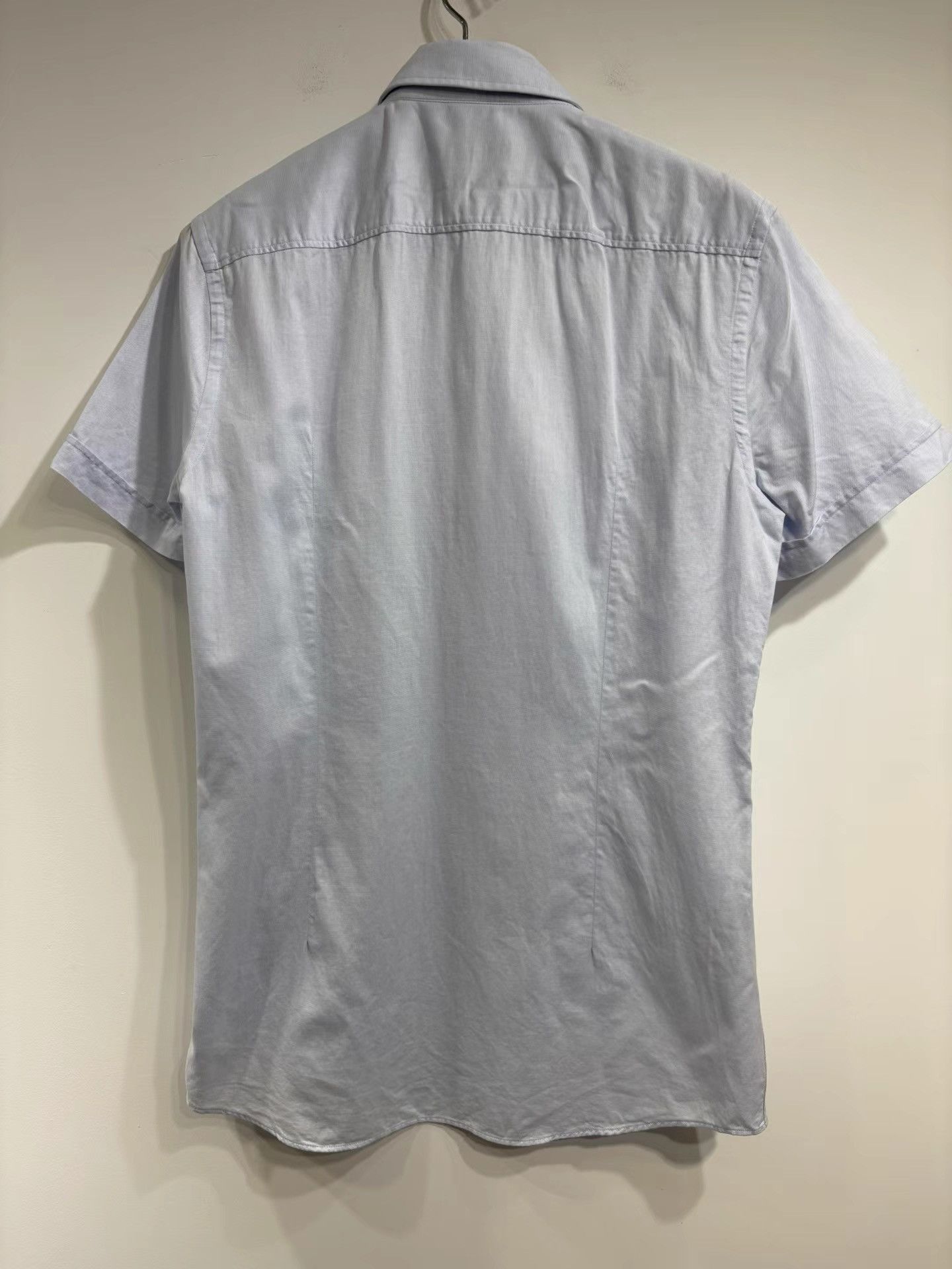 Hugo Boss HUGO BOSS Men's Blue Short Sleeve Shirt K29 Size US XXS / EU 40 - 2 Thumbnail