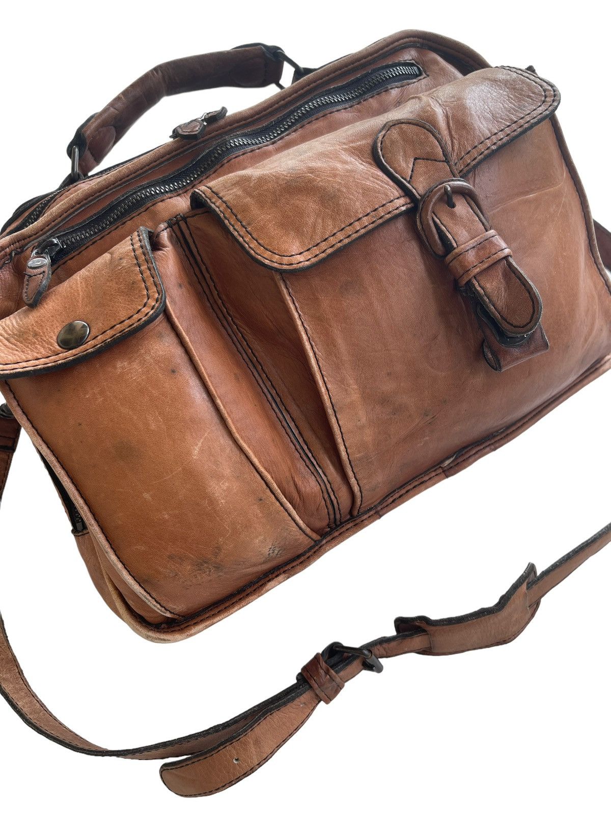 Porter Vintage Porter Yoshida Japan Leather Messenger Bag Size ONE SIZE - 4 Thumbnail