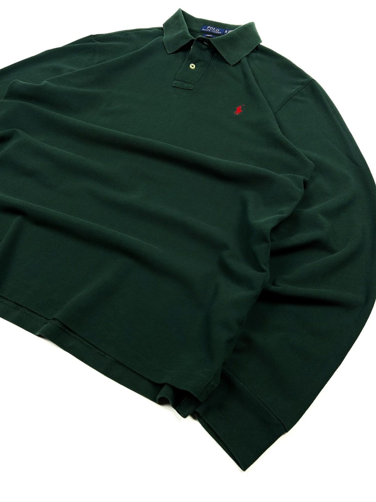 Polo Ralph Lauren × Vintage Vintage Polo Ralph Lauren Polo Longsleeve Green Rugby Size US XL / EU 56 / 4 - 4 Thumbnail