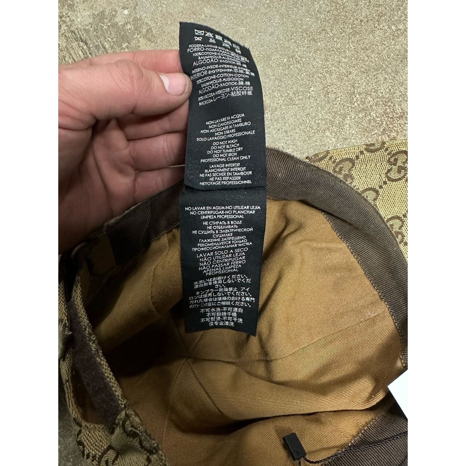 Gucci Gucci Patch Hat Brown Mono Used Medium Size ONE SIZE - 5 Thumbnail