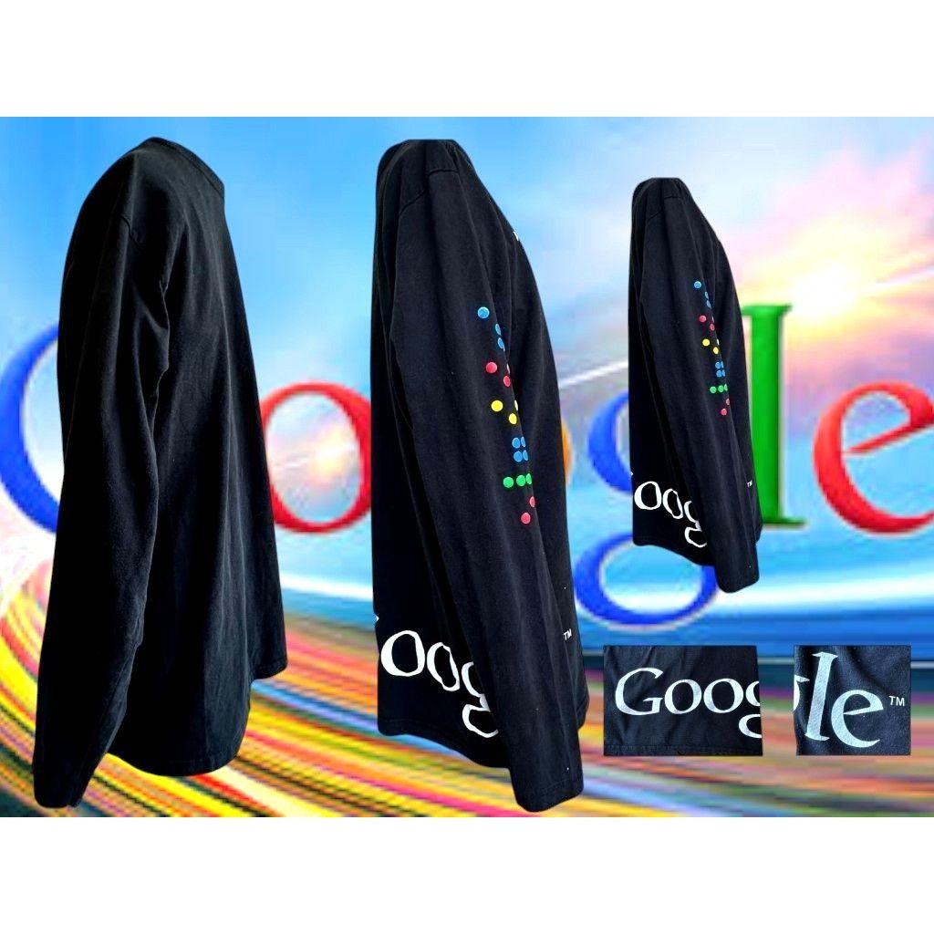 Other VTG Rare Google Long Sleeve T Shirt Large Black Colorful Dot Size US L / EU 52-54 / 3 - 4 Thumbnail