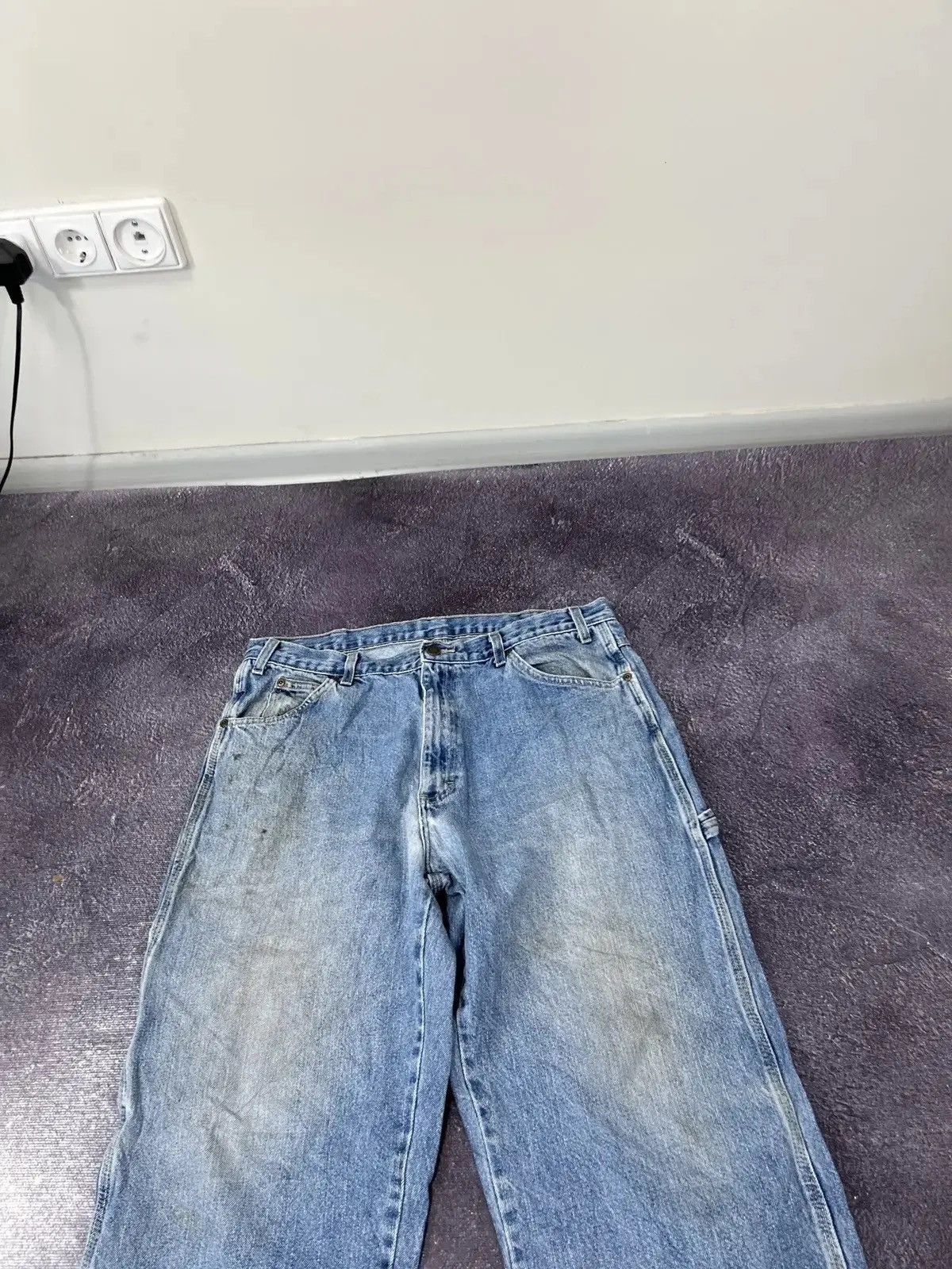 Dickies × Vintage Vintage Dickies Light Blue Work Denim Hype Baggy Jeans Size US 36 / EU 52 - 8 Thumbnail