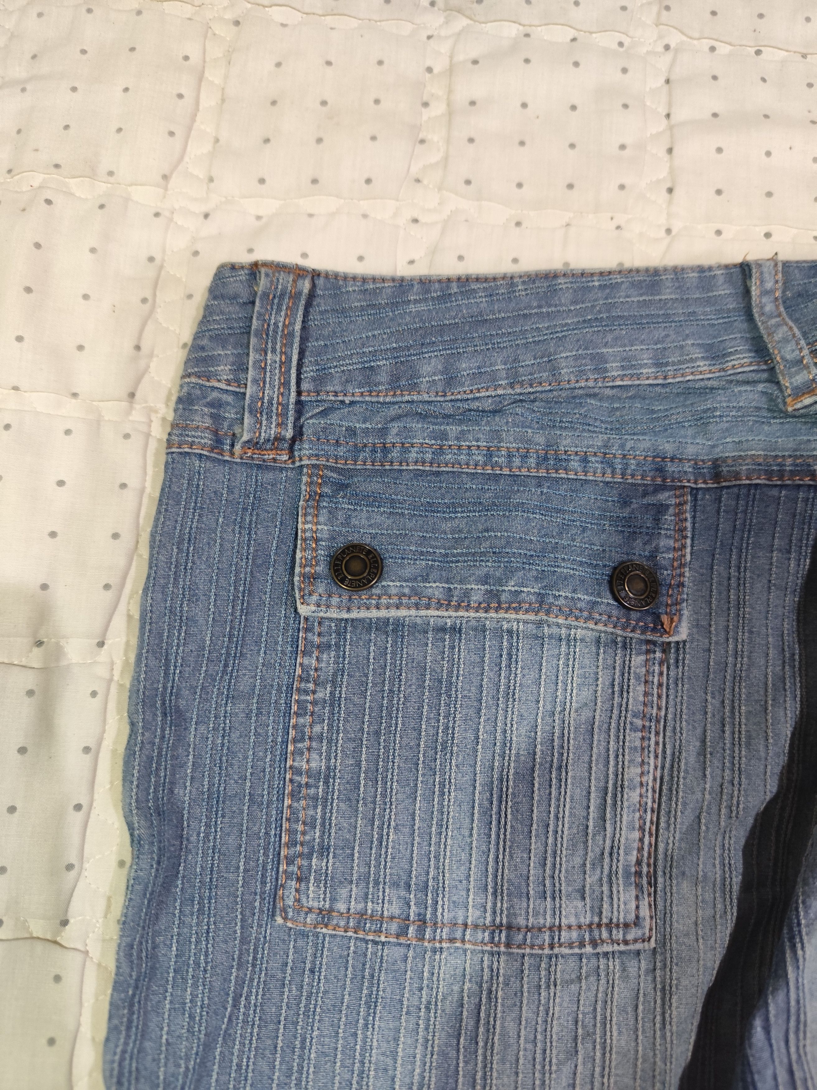Issey Miyake × Japanese Brand Vintage Elle Planete Flare Denim J024 Size 30" / US 8 / IT 44 - 13 Thumbnail