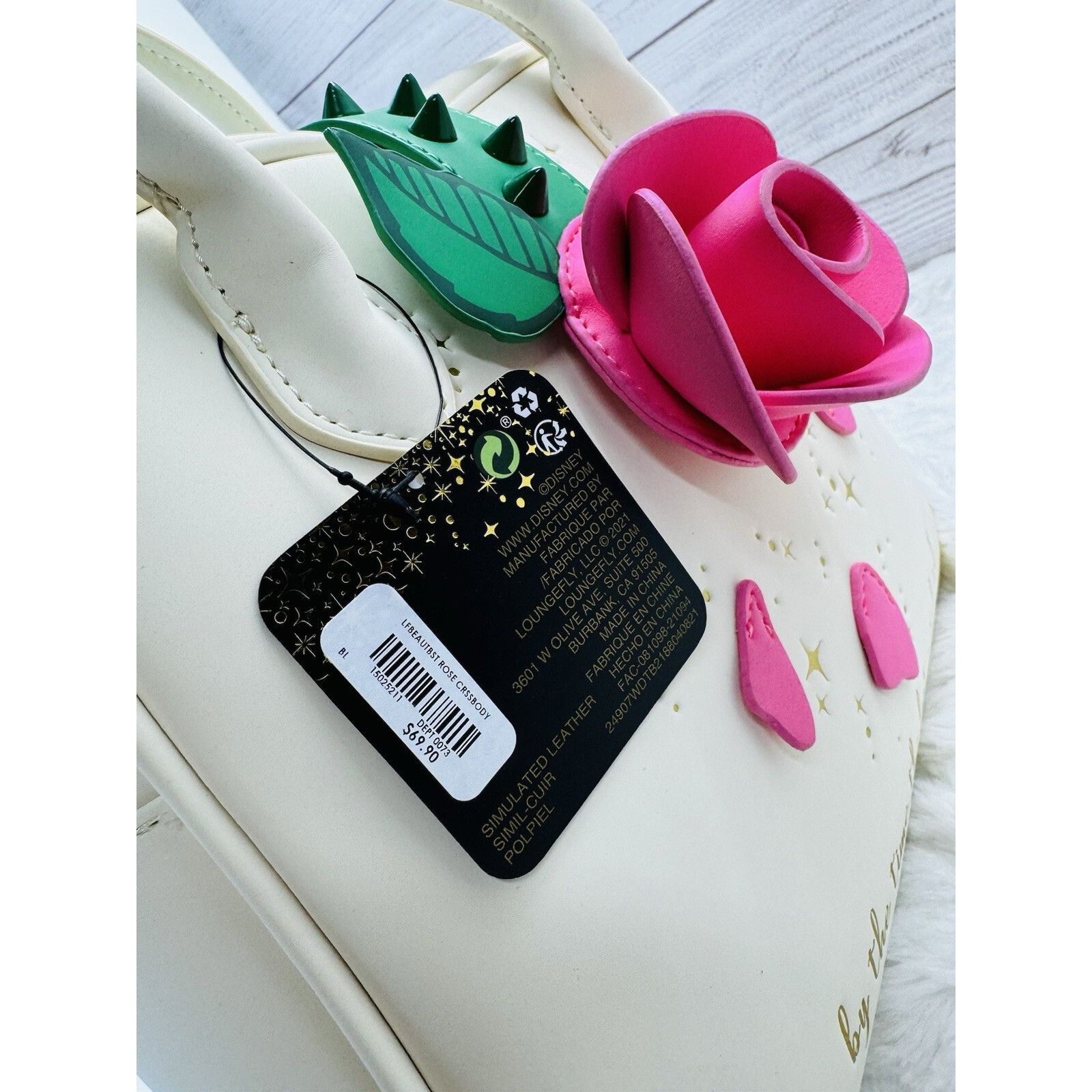 Disney Loungefly Disney Beauty & the Beast Belle Enchanted Rose Cro Size ONE SIZE - 11 Thumbnail