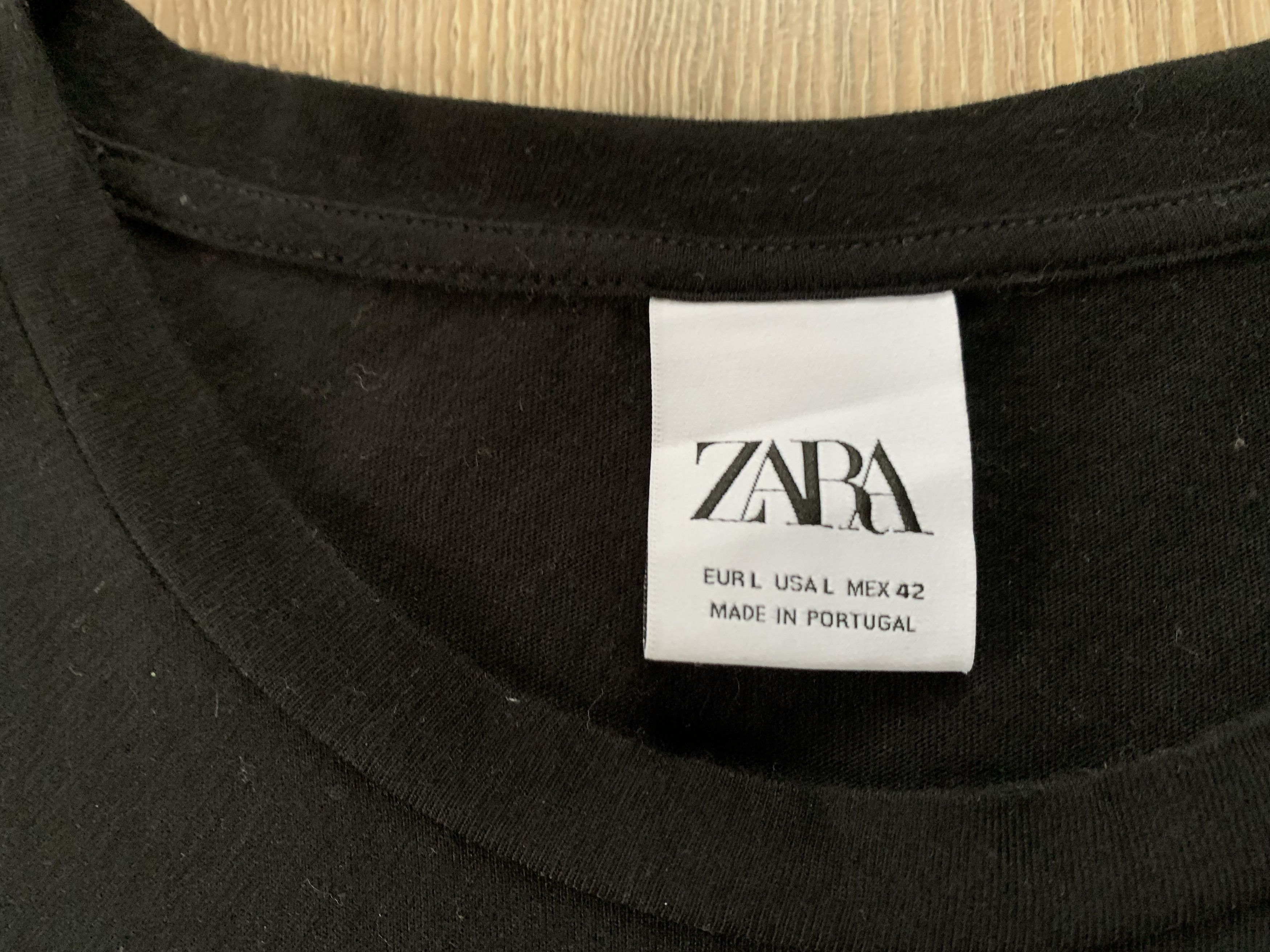 Zara Zara Black Printed T Shirt Size US L / EU 52-54 / 3 - 7 Thumbnail