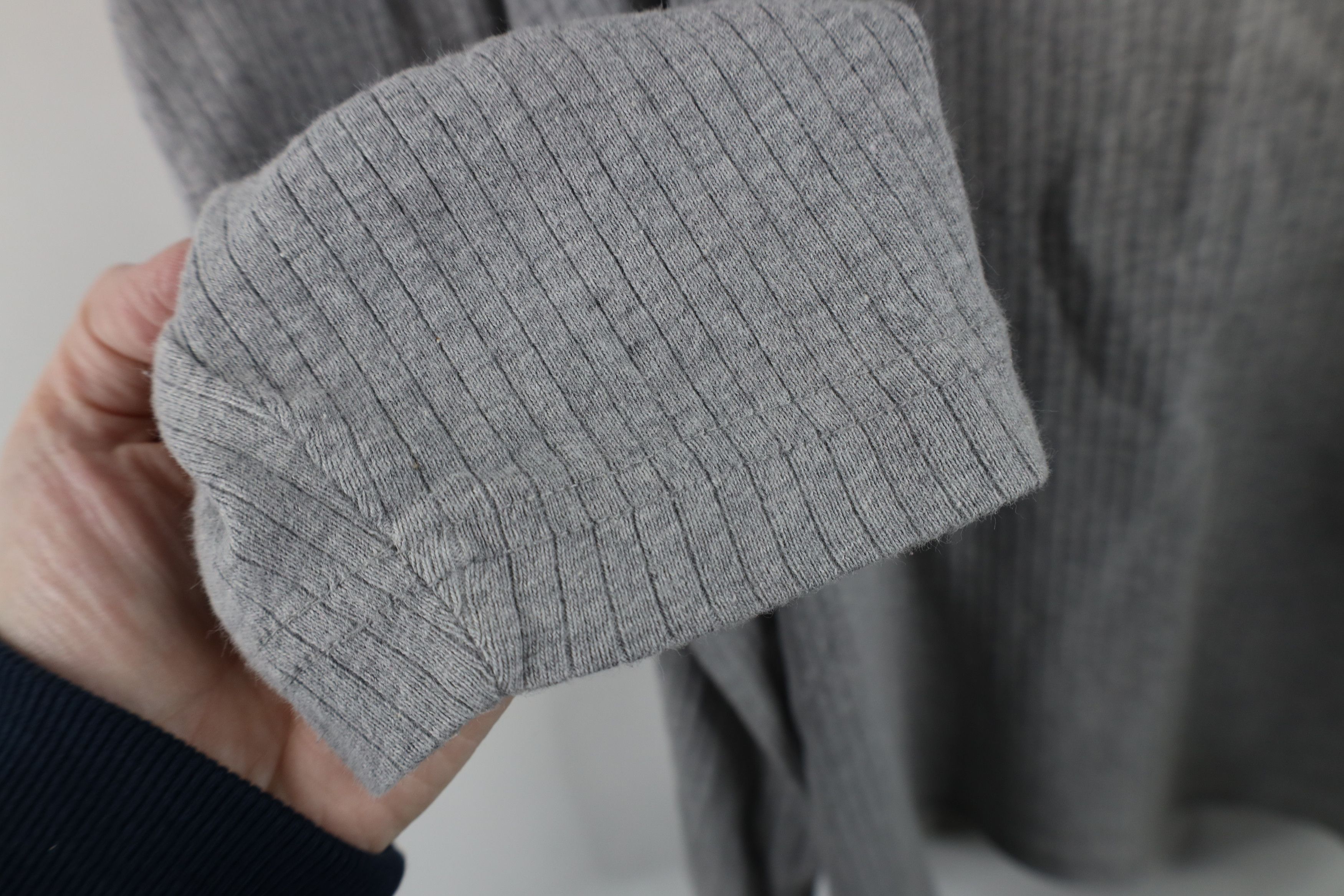 Vintage Vintage 90s Streetwear Ribbed Knit Long Sleeve T-Shirt Gray Size US XXL / EU 58 / 5 - 7 Thumbnail
