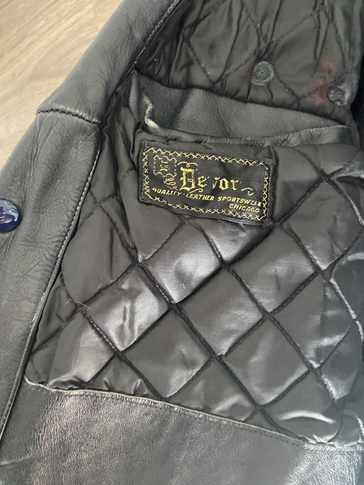 Vintage Vintage Chicago Police Leather Jacket Size US XS / EU 42 / 0 - 7 Thumbnail