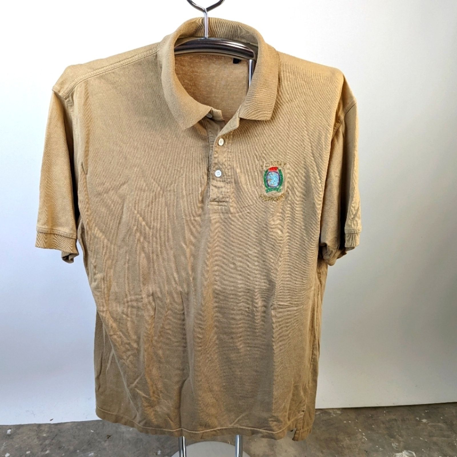 Tommy Hilfiger Vintage Tommy Hilfiger Khaki Polo Shirt - L Size US L / EU 52-54 / 3 - 1 Thumbnail