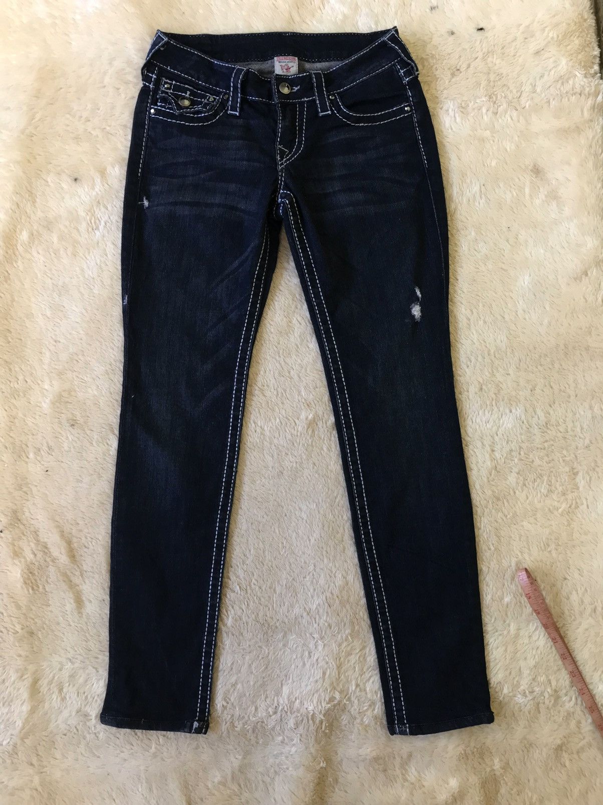 True Religion True Religion Made in USA Vintage Skinny Jeans Navy Size 27" / US 4 / IT 40 - 3 Thumbnail