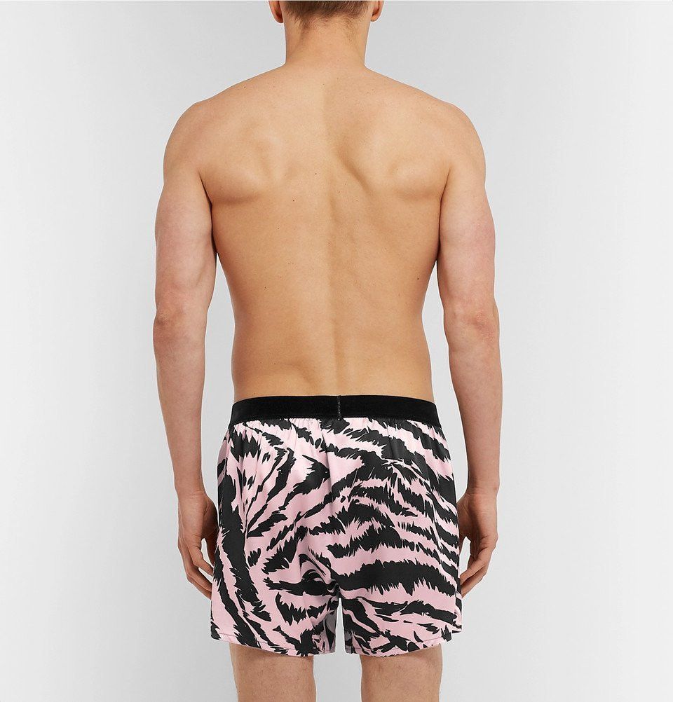 Tom Ford oc11z1225 Zebra-Print Boxer Short in Pink/Black Size US 32 / EU 48 - 2 Thumbnail
