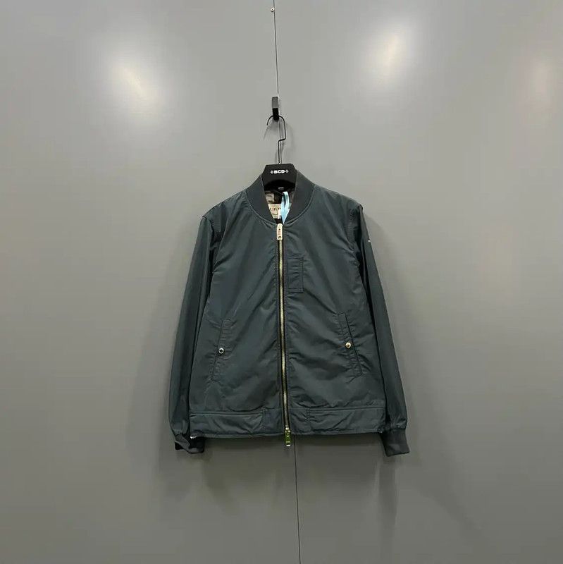 Burberry Burberry Green Cotton Men's Bomber Jacket Size US M / EU 48-50 / 2 - 1 Thumbnail