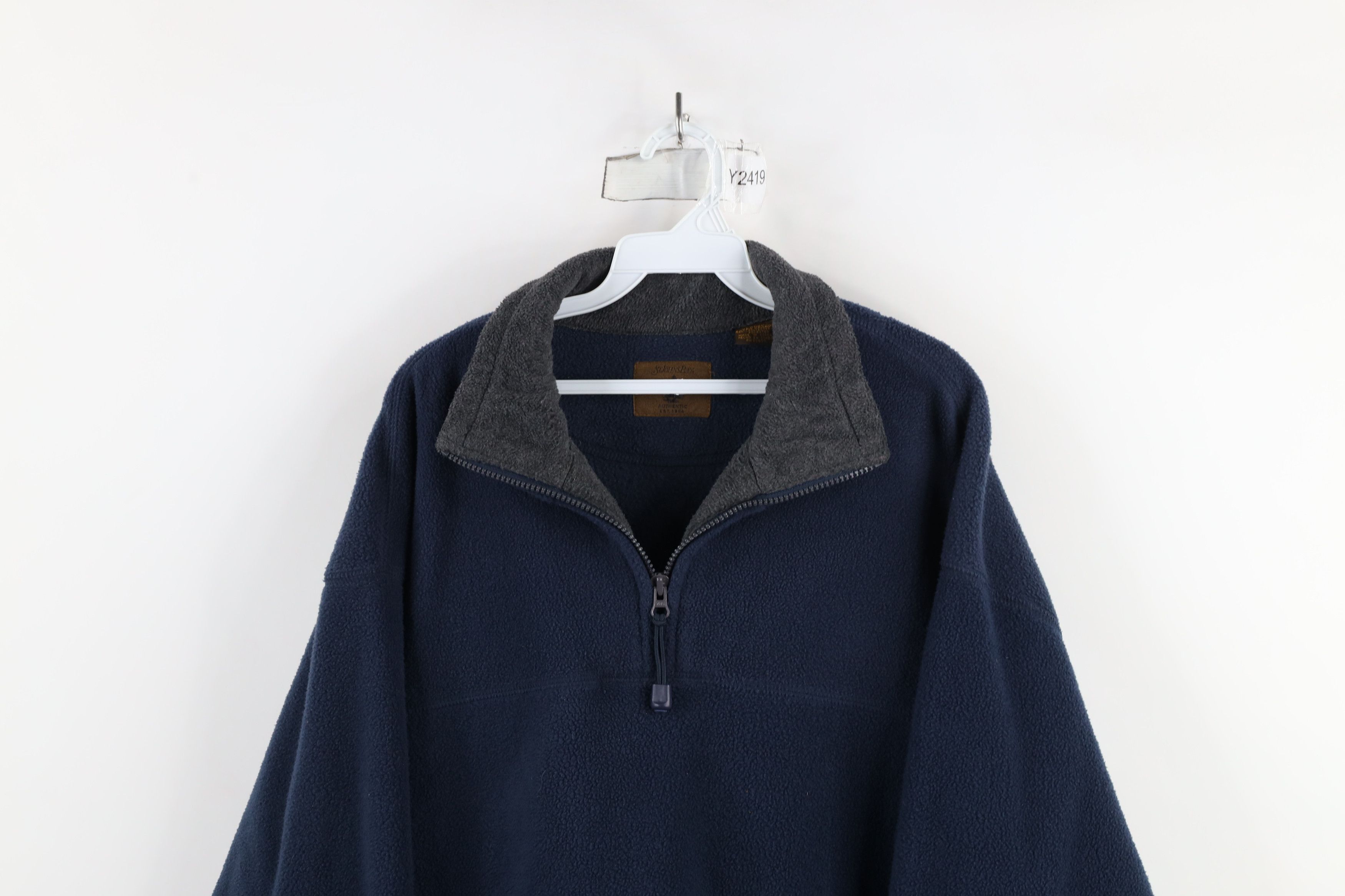 Vintage Vintage 90s Streetwear Fit Fleece Half Zip Pullover Sweater Size US XL / EU 56 / 4 - 2 Thumbnail