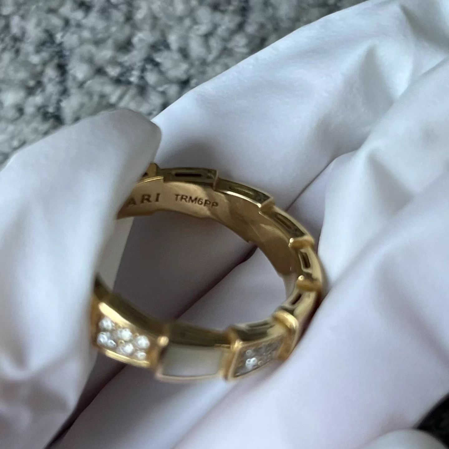 Bvlgari BVLGARI pink gold logo ring Size ONE SIZE - 5 Thumbnail