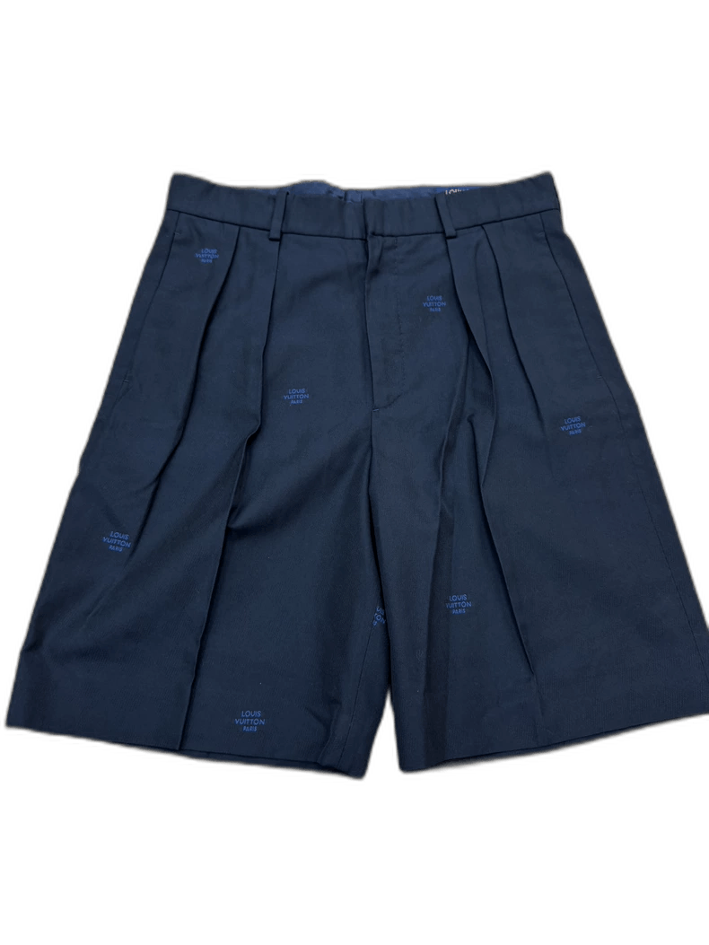 Louis Vuitton Navy Louis Vuitton Shorts with Logo Embroidery Size US 40 / EU 56 - 1 Thumbnail