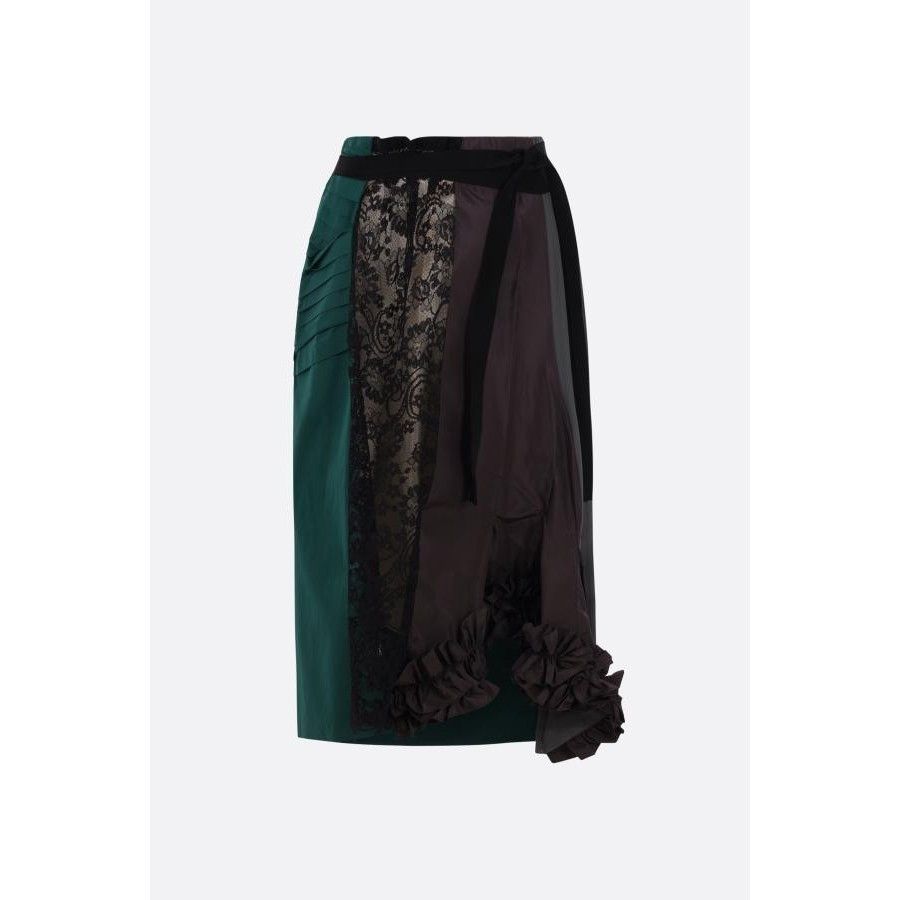 Prada PRADA Patchwork Asymmetric Skirt New & Authentic (Women's si Size 27" / US 4 / IT 40 - 1 Thumbnail