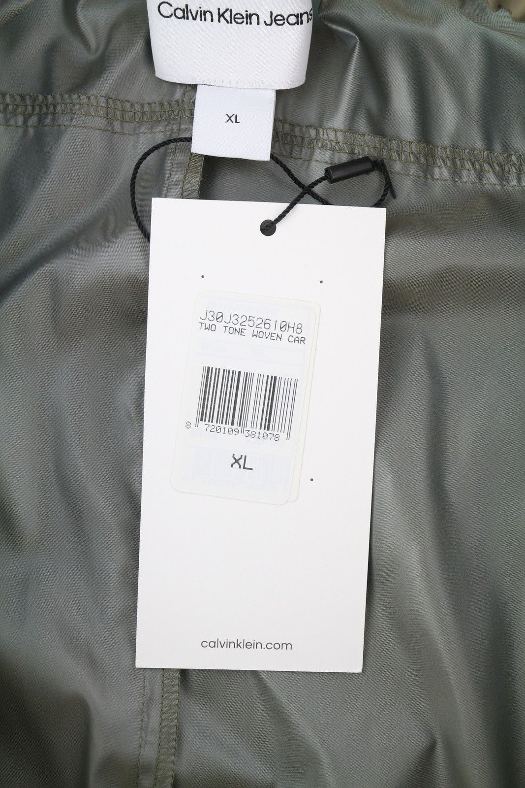 Calvin Klein XL Grey Elastic Waist Shiny Track Zip Cargo Trousers 85167 Size US 36 / EU 52 - 7 Thumbnail
