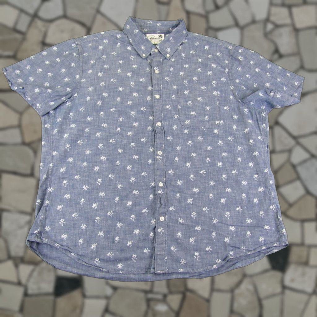 Bonobos BONOBOS Shirt Mens 2XL Blue Slim Fit Floral Button-Up Short Sleeve Casual Outdoor Size US XXL / EU 58 / 5 - 1 Thumbnail