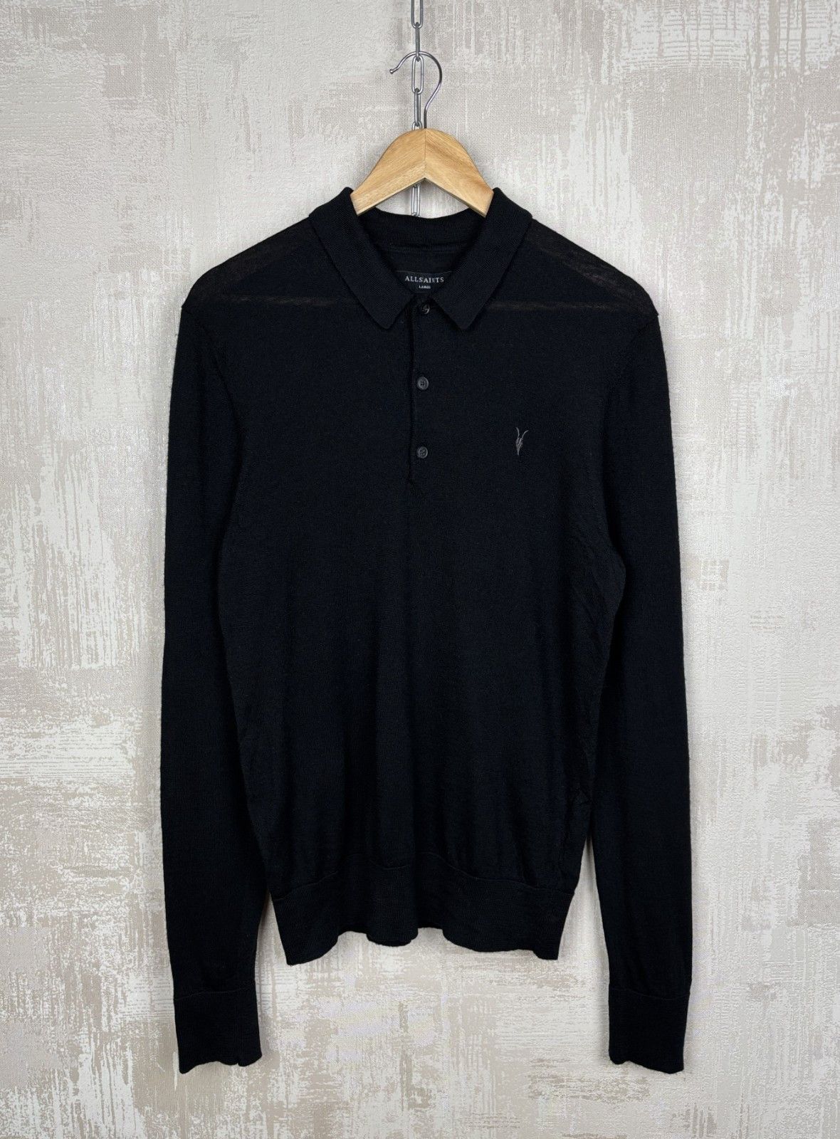 Allsaints AllSaints Mode Merino Wool Long Sleeve Polo Sweater Jumper Size US L / EU 52-54 / 3 - 2 Thumbnail