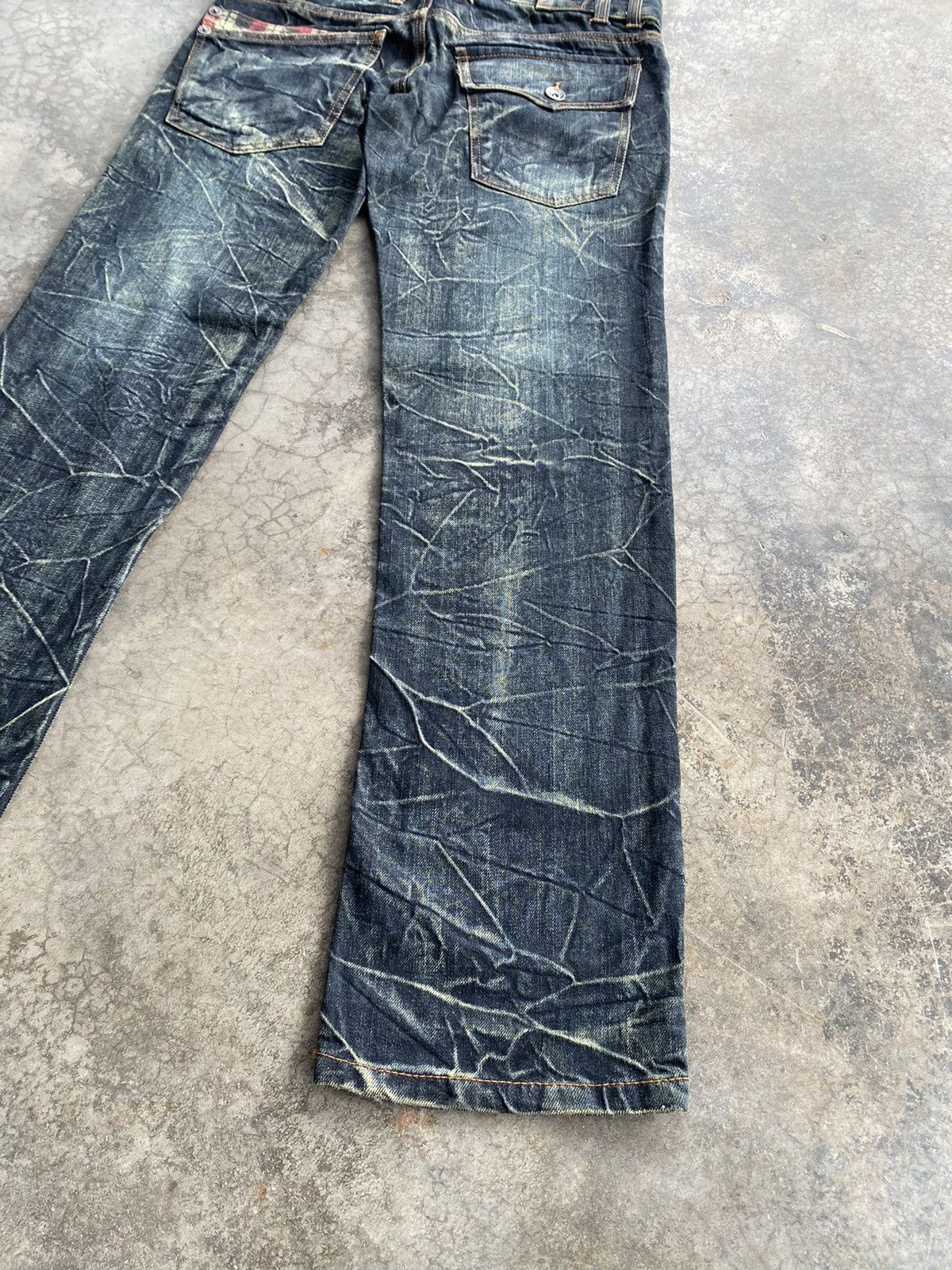 Tornado Mart Japanese Patina Bondage Mud Rusty Lightning Distressed Jeans Size US 30 / EU 46 - 6 Thumbnail