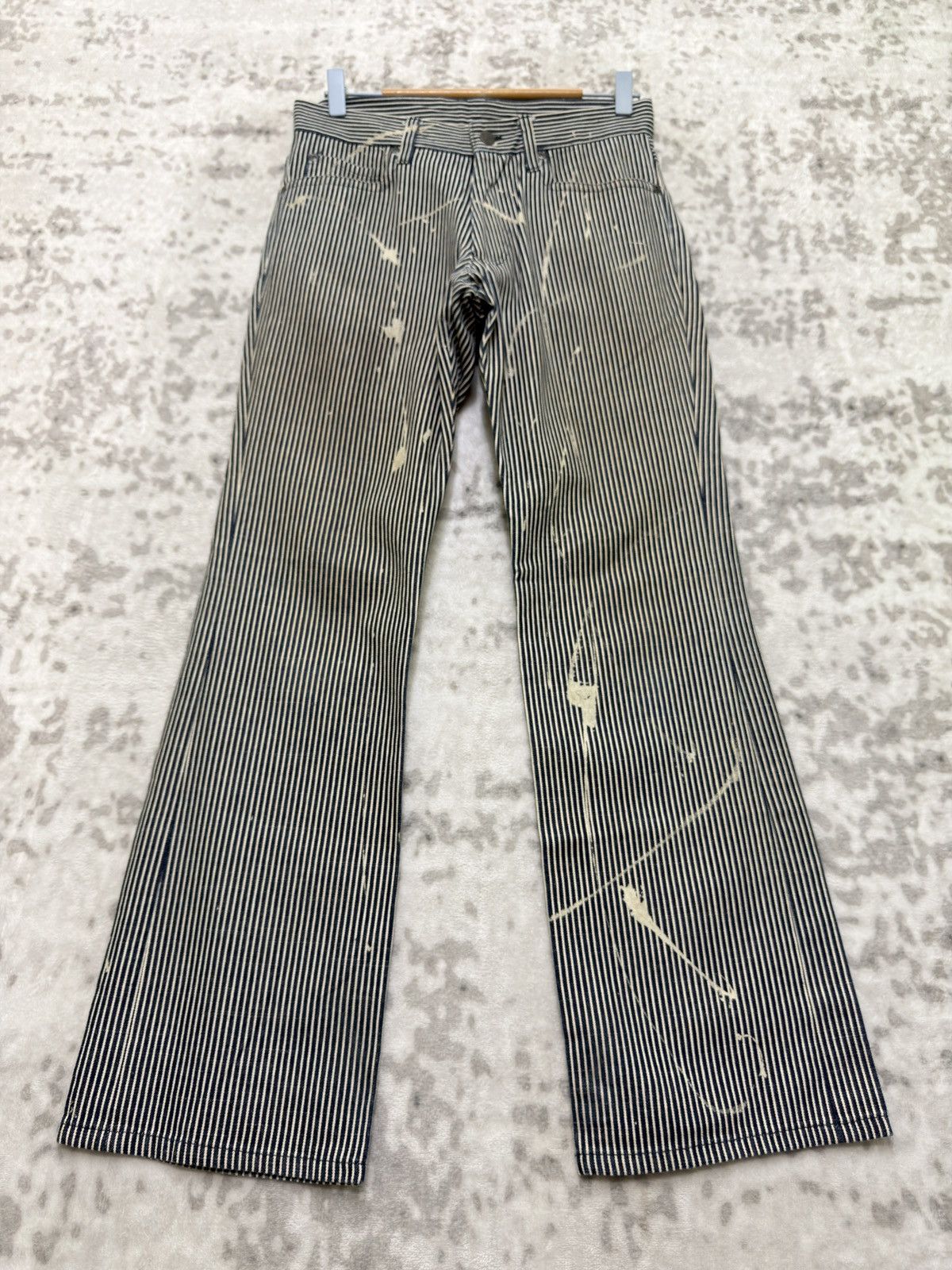 Nicole Club Monsieur Nicole Hickory Flare Paint Splash Workwear Pants Size US 28 / EU 44 - 1 Thumbnail