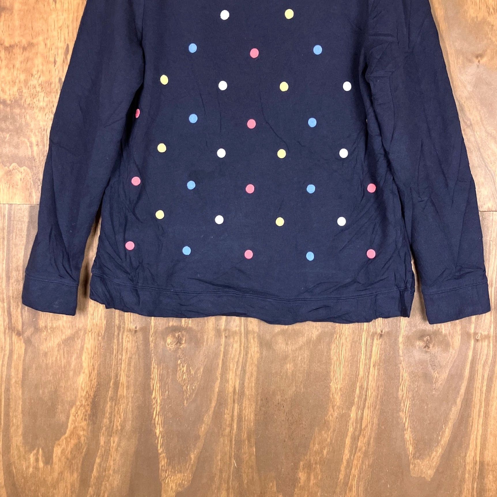 Talbots Talbots Womens Sweater Navy Polka Dot Crew Neck Long Sleeve Cotton Blend MP Size M / US 6-8 / IT 42-44 - 5 Thumbnail