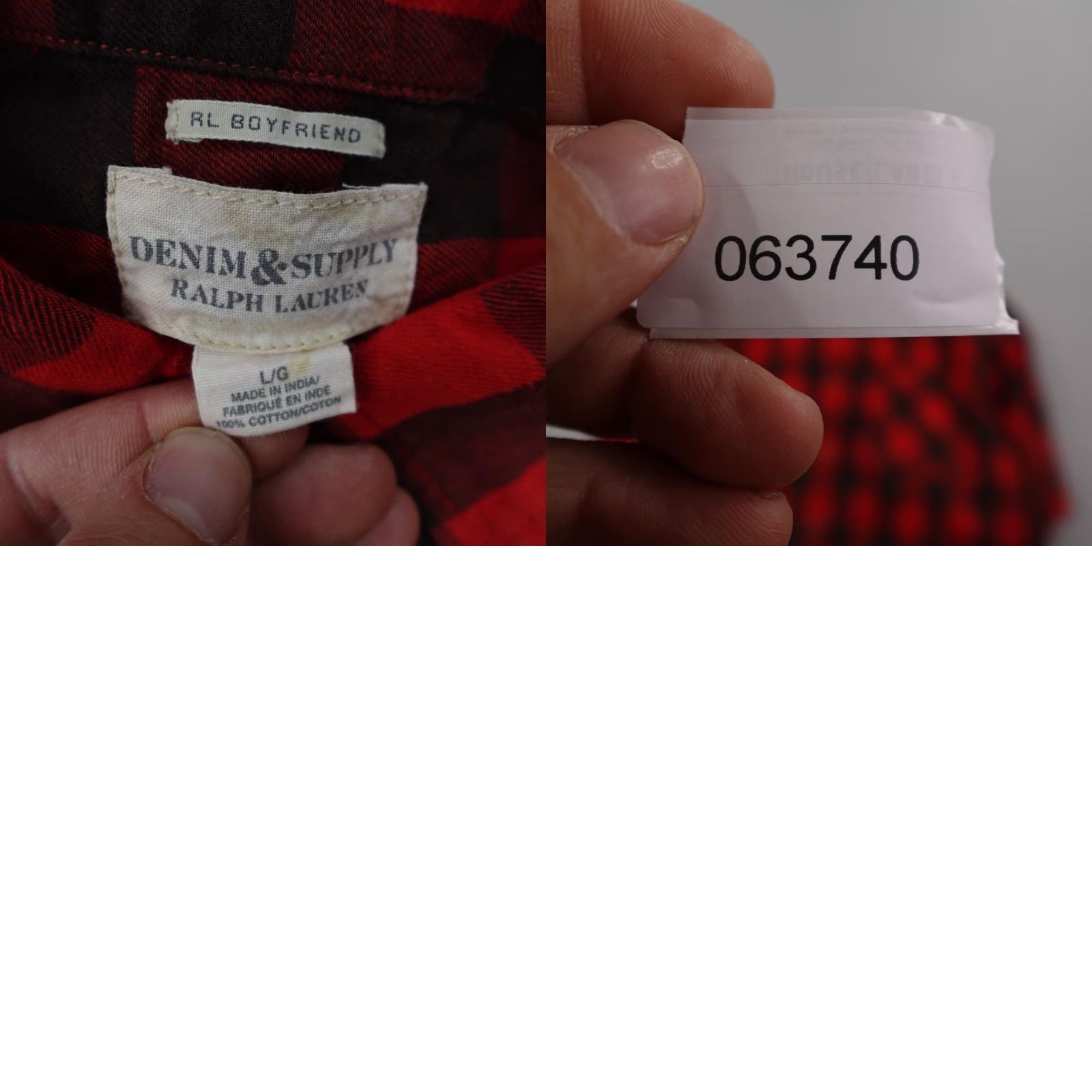 Ralph Lauren Ralph Lauren Plaid Button-Up Shirt Women Large Red Flannel Relaxed Fit Casual Size L / US 10 / IT 46 - 8 Thumbnail