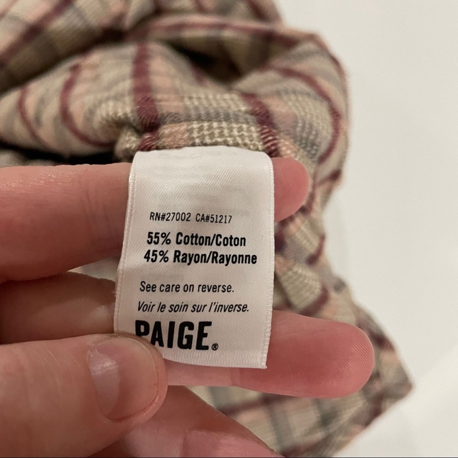 Paige Paige Jenelle Ruffle Plaid Long Sleeve Button Down Shirt Size M / US 6-8 / IT 42-44 - 8 Thumbnail