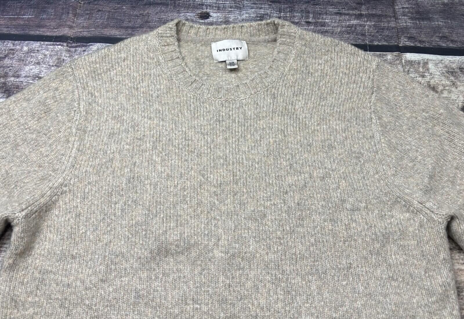 Alpha Industries Industry Sweater Mens Large Chunky Knit Crew Neck Beige Size US L / EU 52-54 / 3 - 4 Thumbnail