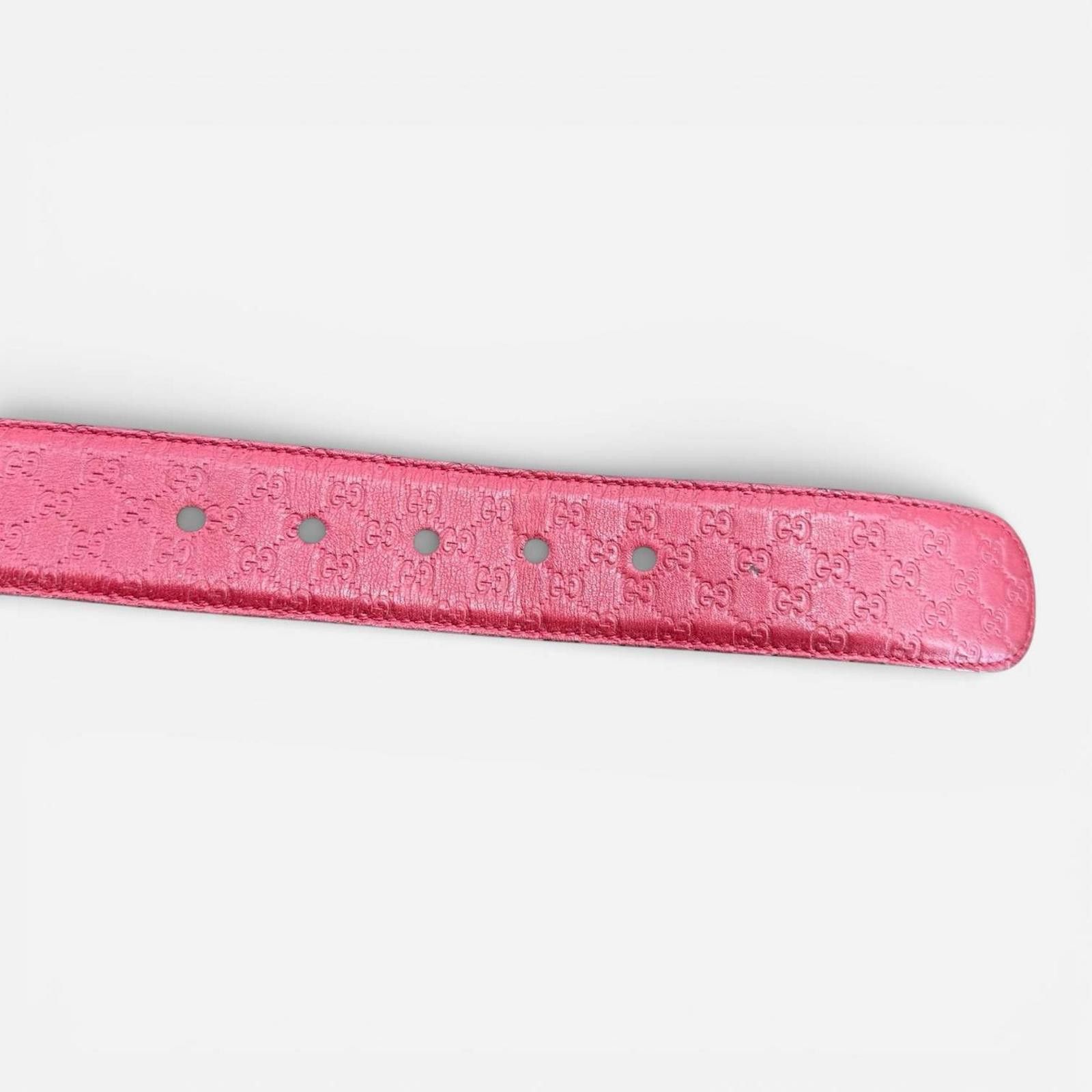 Gucci Gucci Microwguccissima Womens Red Leather Belt 90/36 Size ONE SIZE - 6 Thumbnail