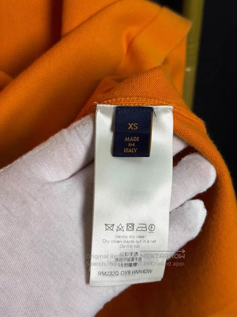 Louis Vuitton Louis Vuitton Orange Pin Embroidered Short Sleeve T-Shirt Size US XS / EU 42 / 0 - 4 Thumbnail