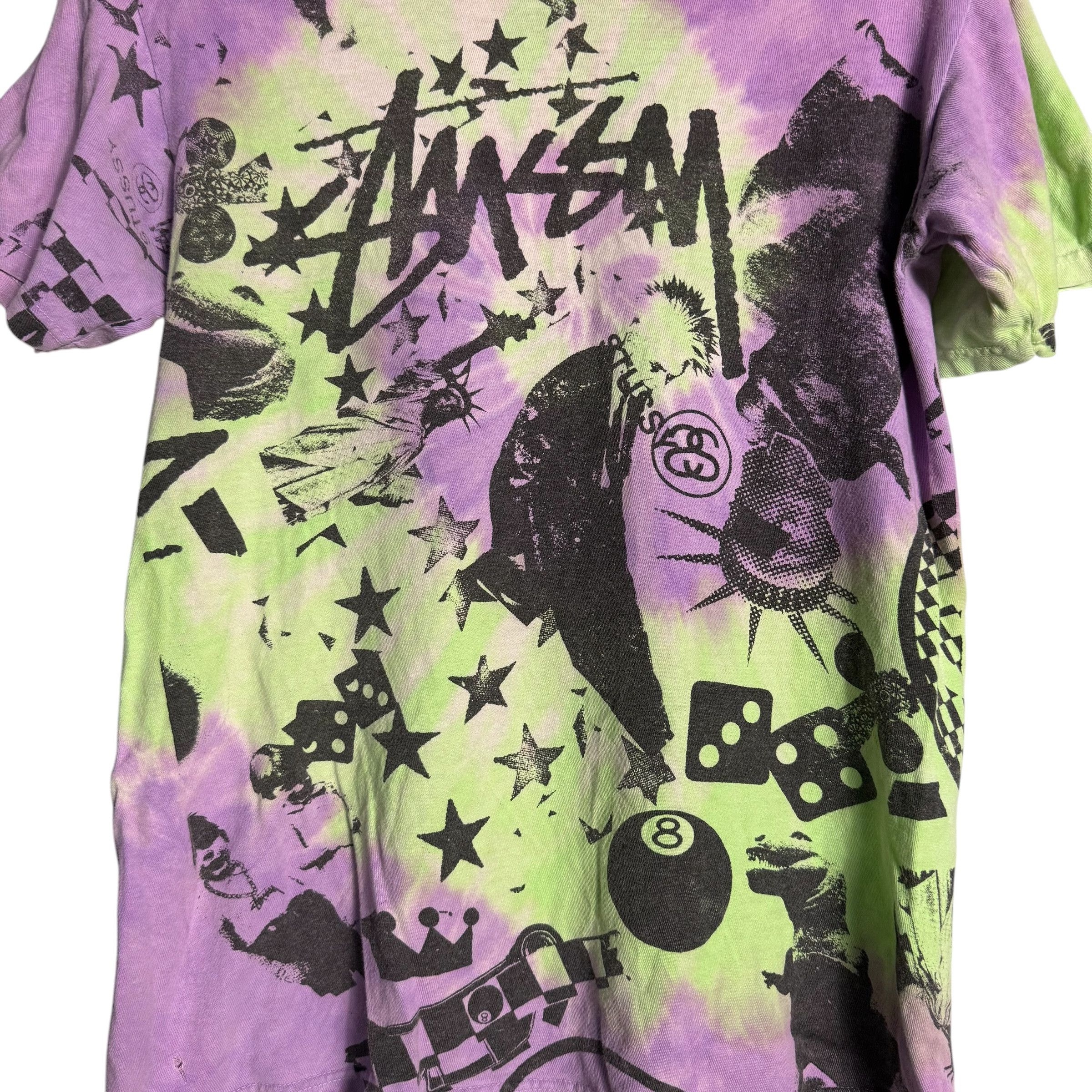 Stussy 🔥RARE🔥Vintage Stussy All-Over 8 Ball Tie Dye T-shirt Size US S / EU 44-46 / 1 - 2 Thumbnail