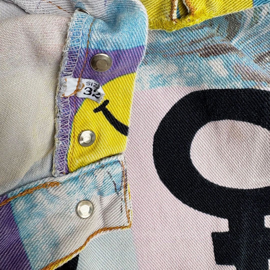 Moschino Moschino 1990 90s Vintage Opposites Pattern Designer Jeans Size 28" / US 6 / IT 42 - 5 Thumbnail